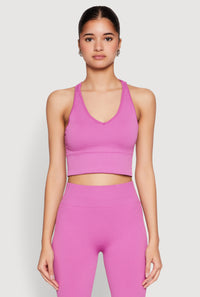 Keyhole Back Cropped Tank Top