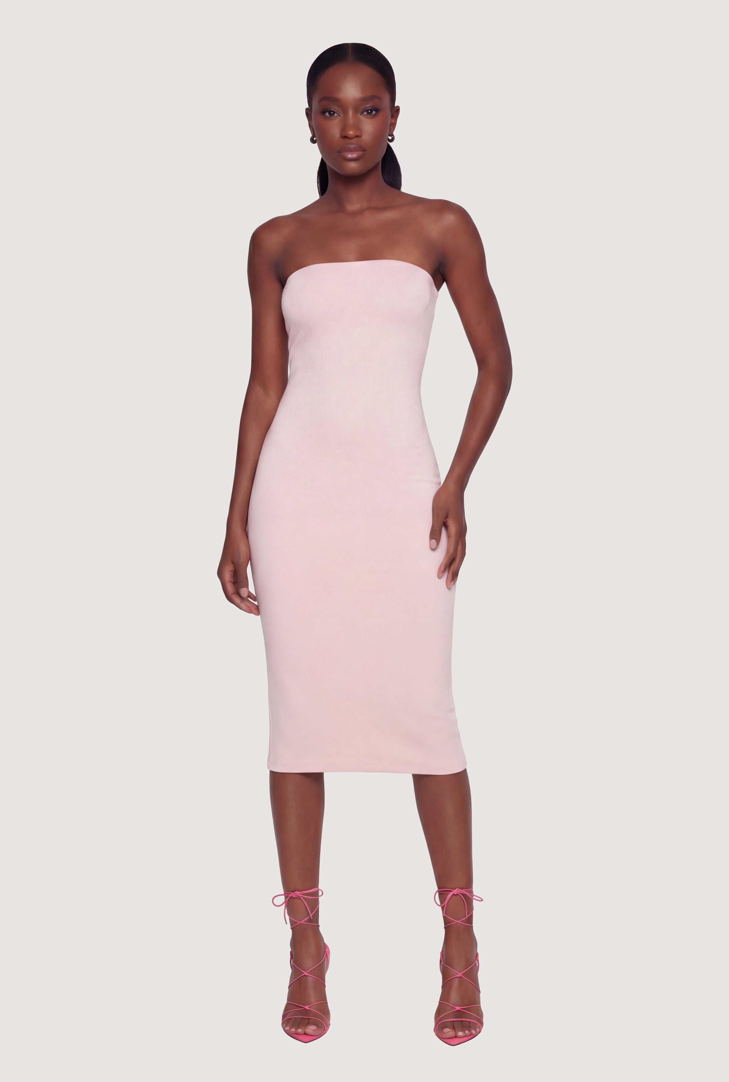 midi dress with shelf bra Shelf Bra Dresses