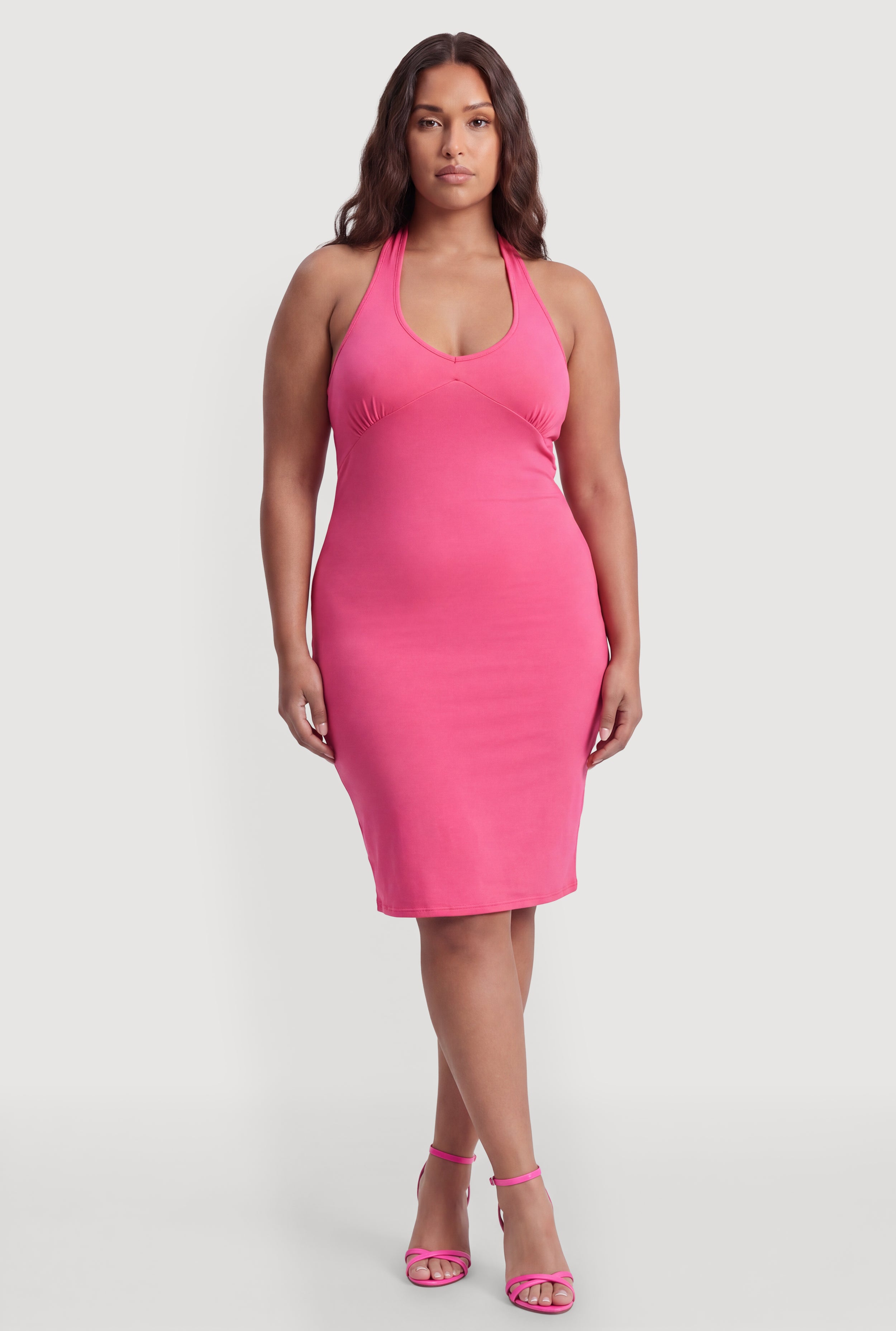 plus size halter dresses Womens Tie Waist Back Detail Midi Dress, Fuchsia, Size 3X Disney bounding in yellow EOY2025 Sale making it just as Size:11-12 YRS