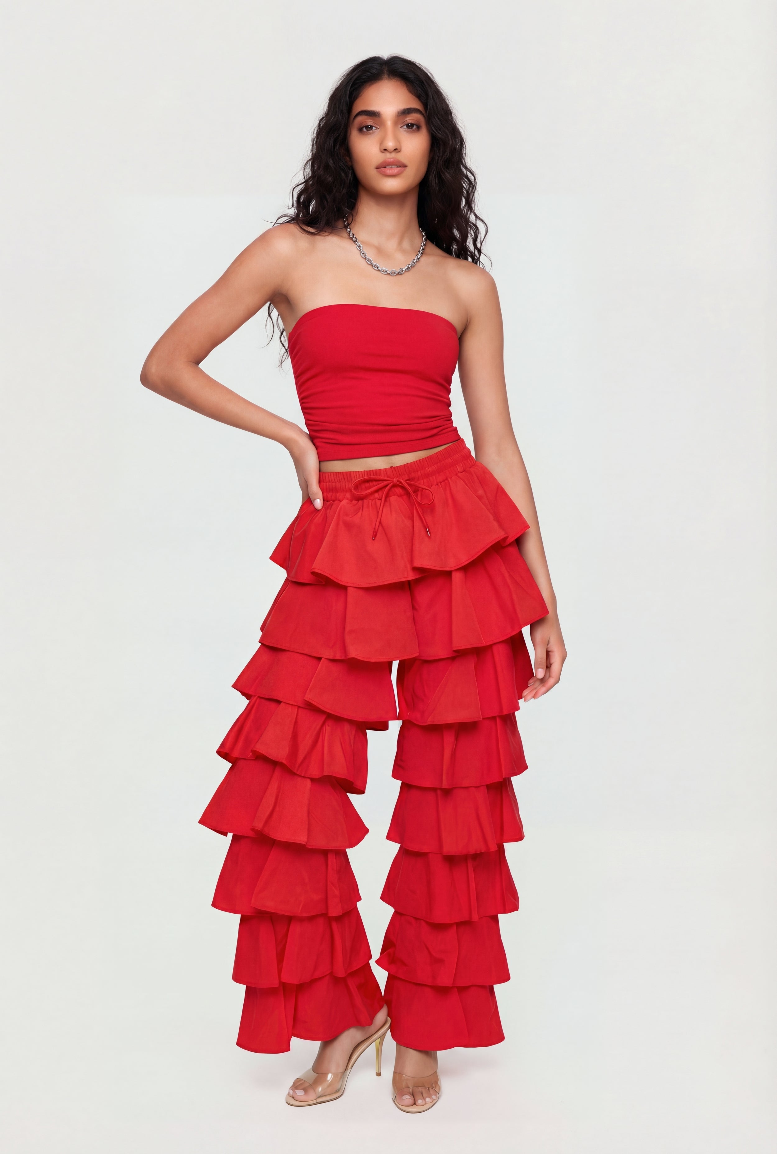 MARGE TOKYO HighCount waist ruffle pants