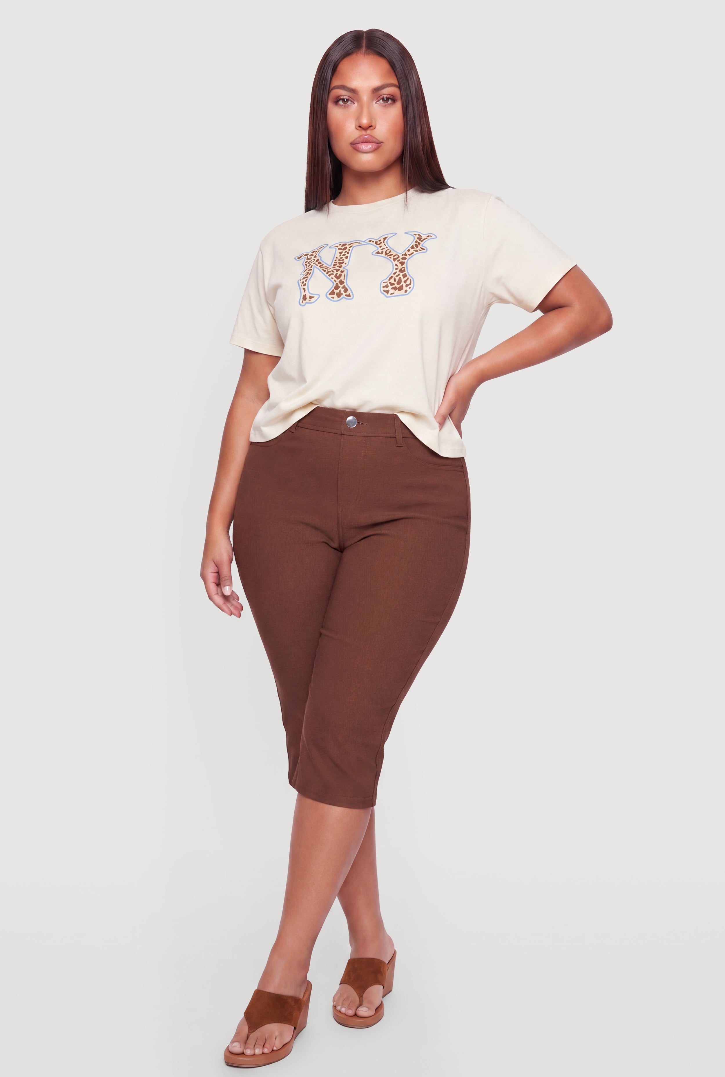 Plus Size NY Graphic Short Sleeve Tee