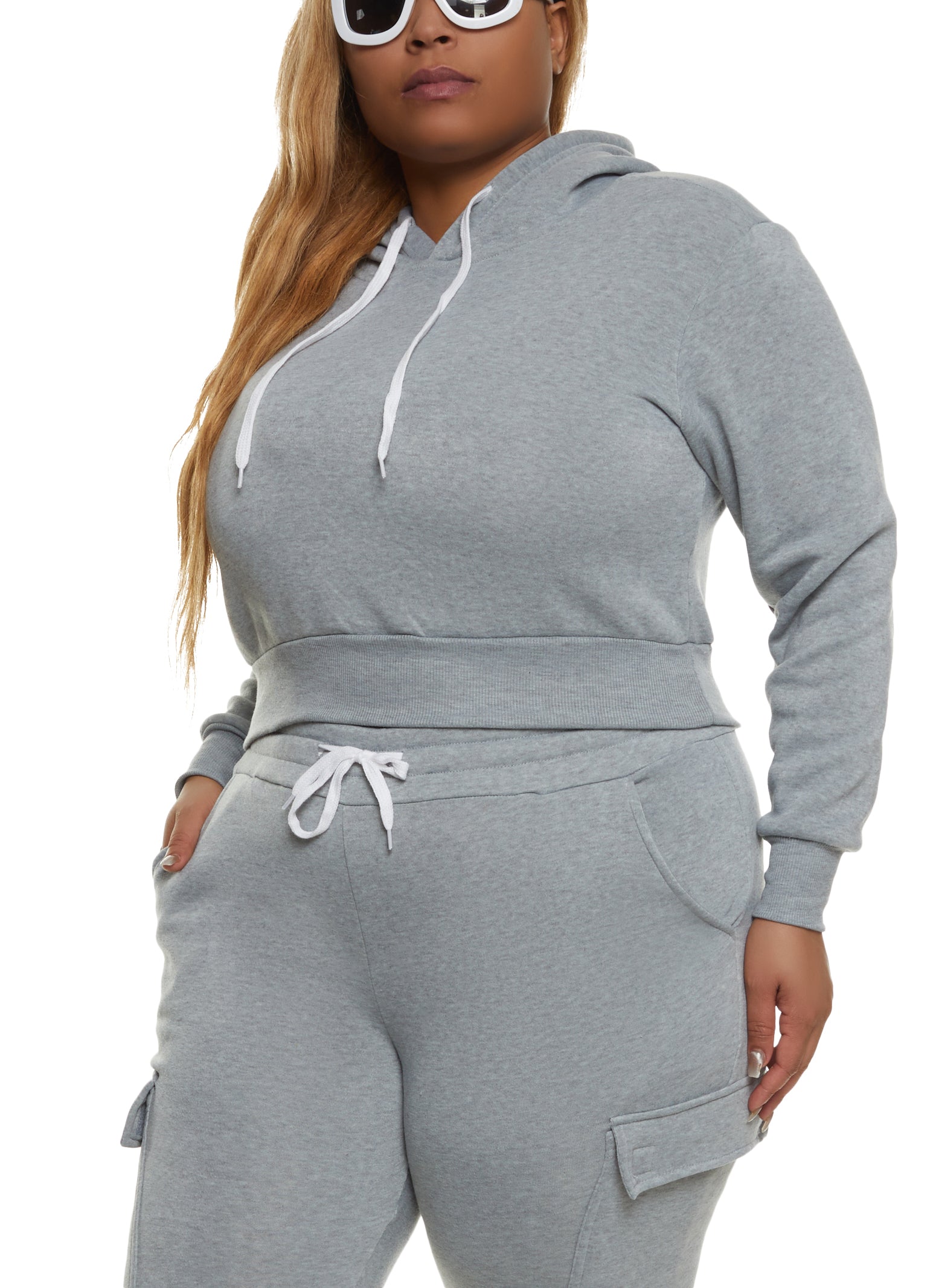 plus size cropped sweatshirt