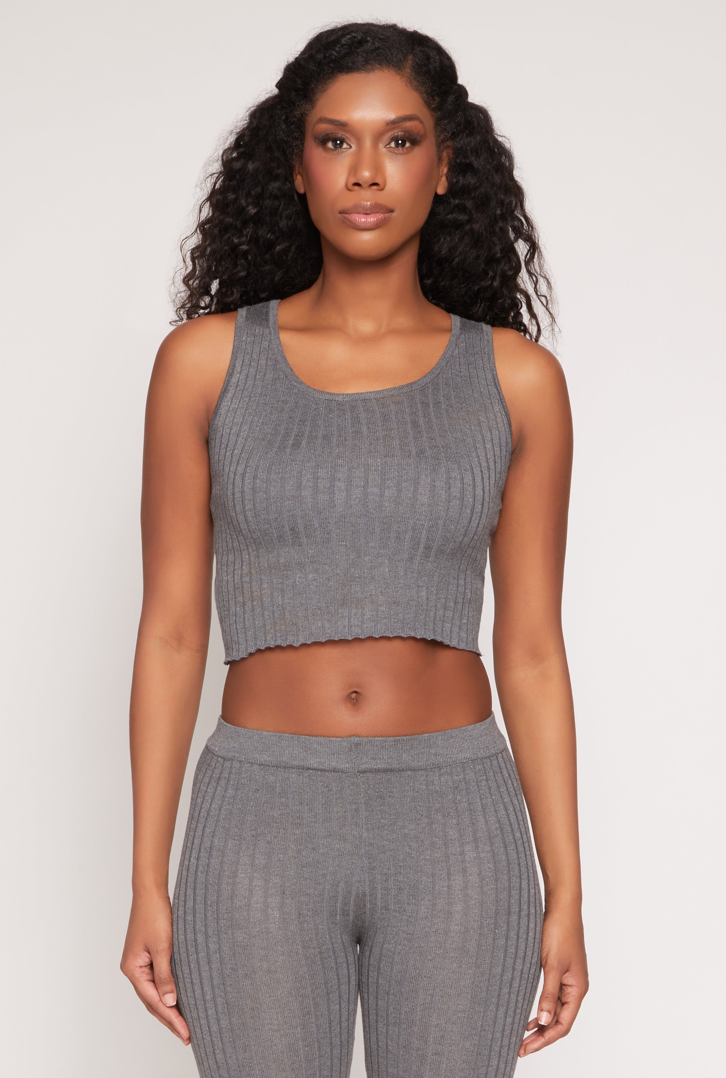 トップス Paloma knit cropped tank トップス Paloma knit cropped tank Joanna Textured Knit Cropped
