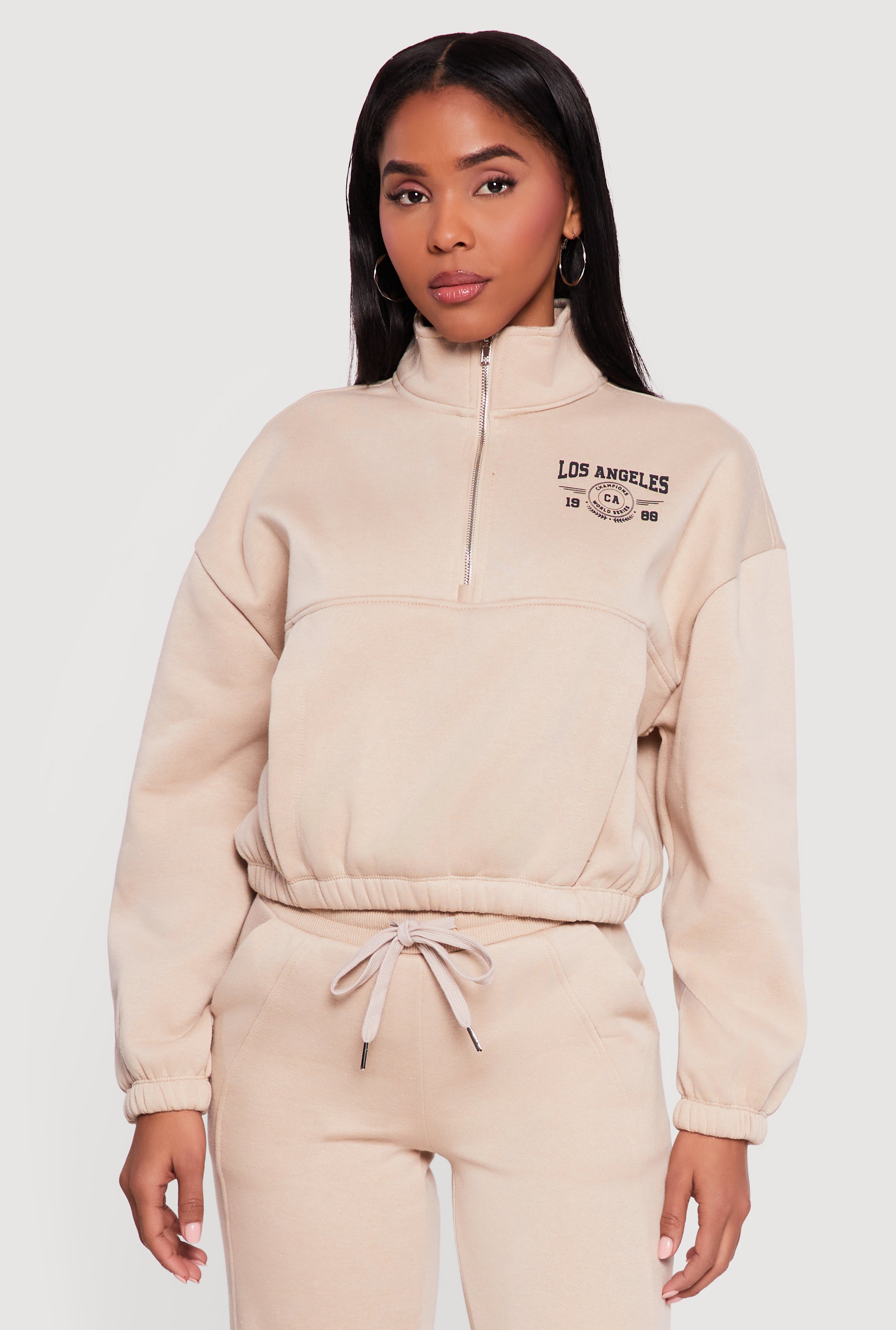 Los Angeles 1980 Graphic Half Zip Pullover