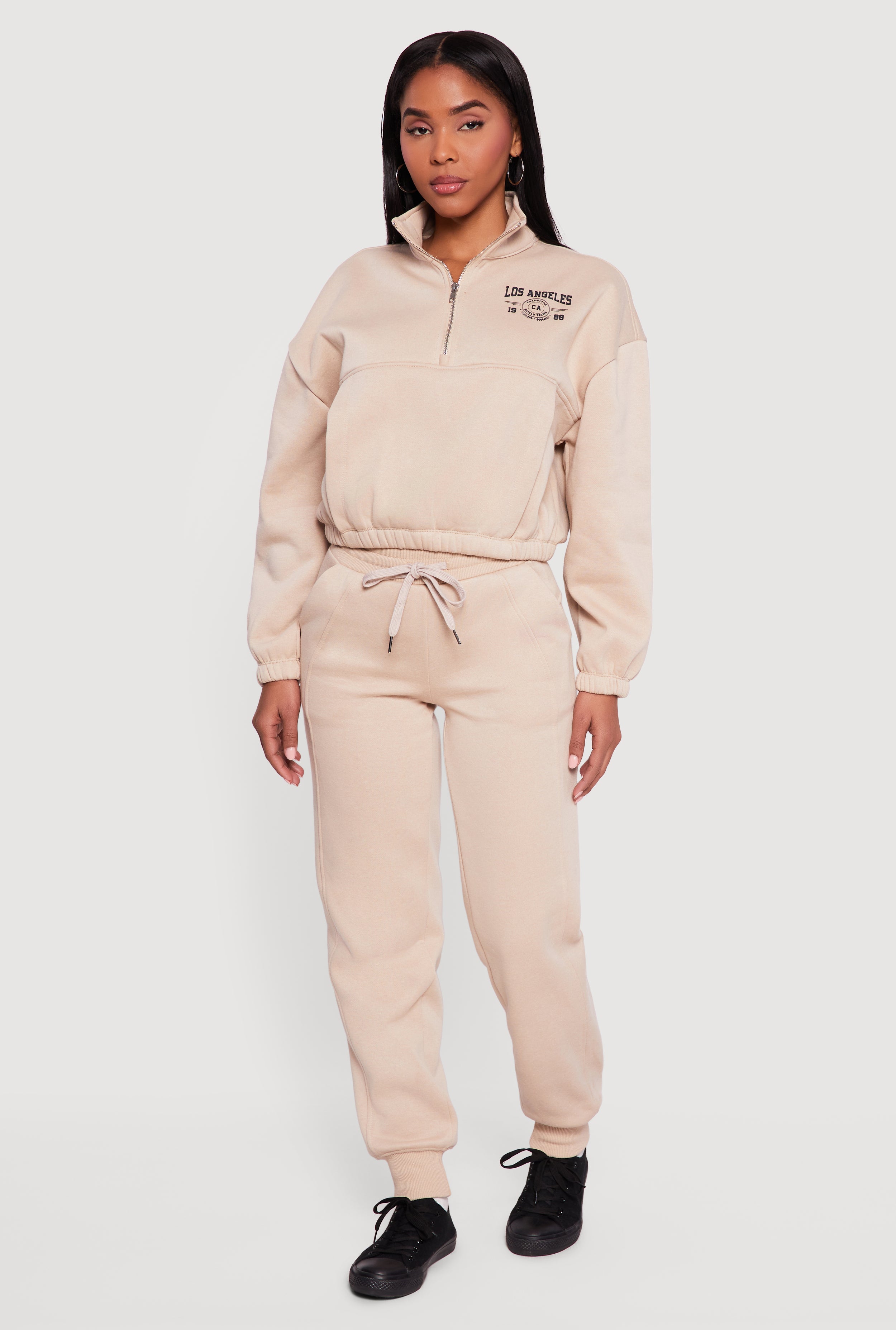 Trendy Drawstring Waist Fleece Lined Joggers