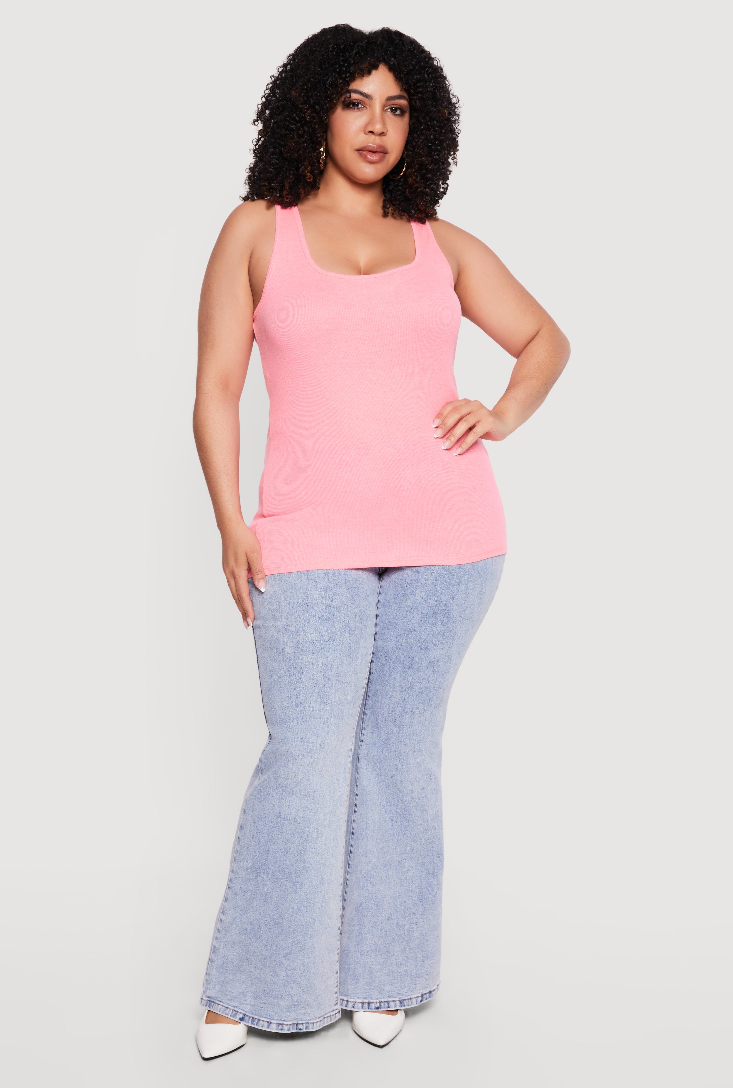 Plus Size Rib Knit Tank Top