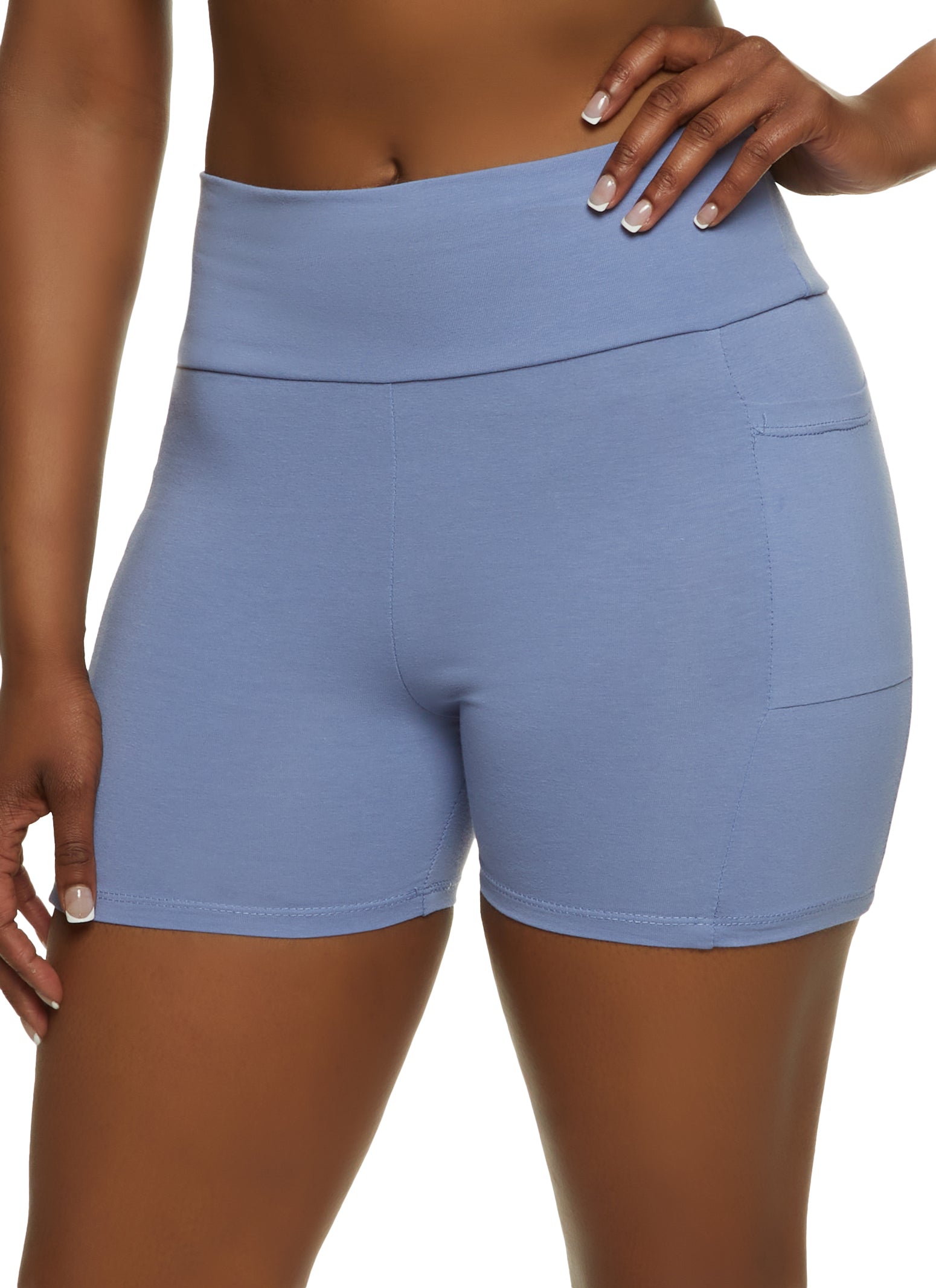 Waistband Cell Phone Pocket Shorts