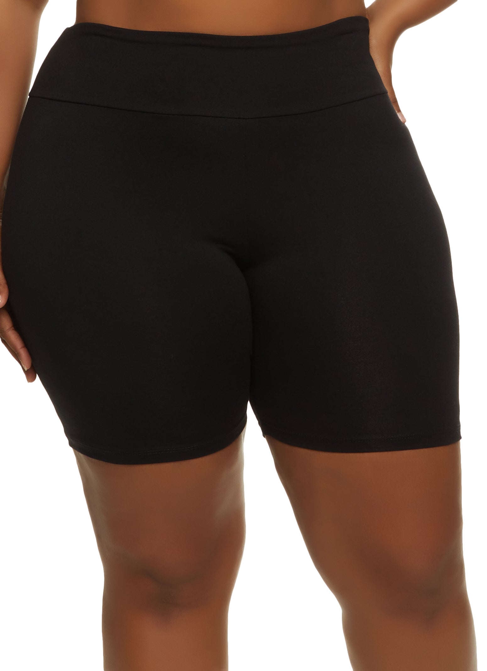 black biker shorts plus size