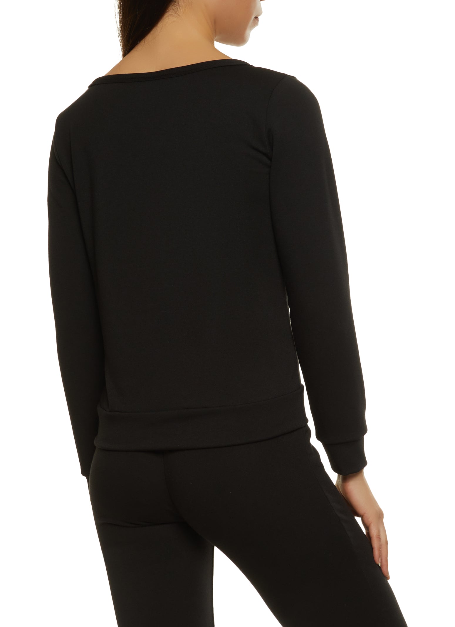 Lip Print Graphic Sweatshirt