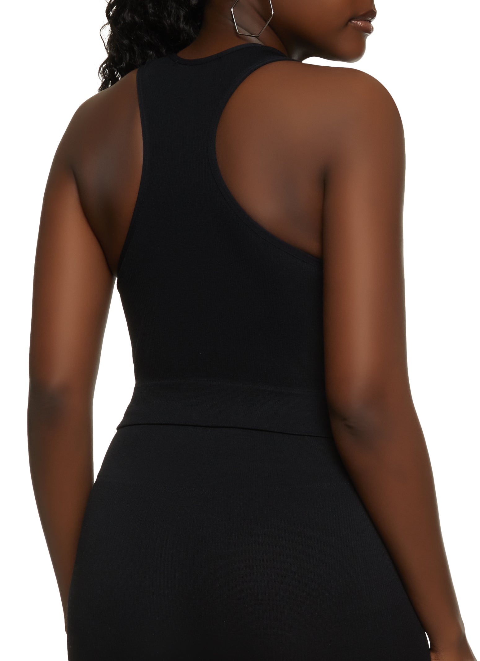 Zip Up Scoop Neck Tank Top