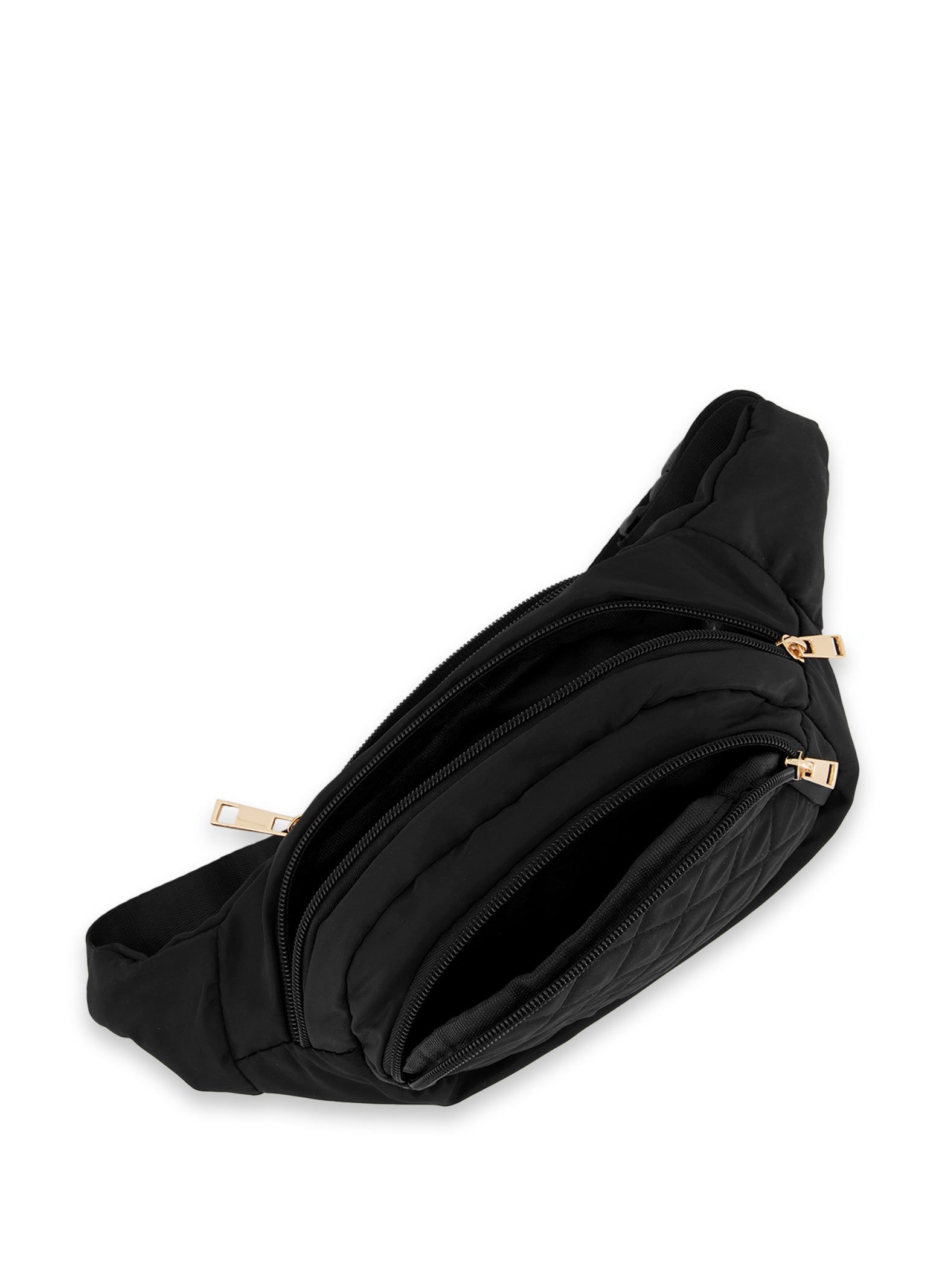 Quilted Zip Nylon Fanny Pack