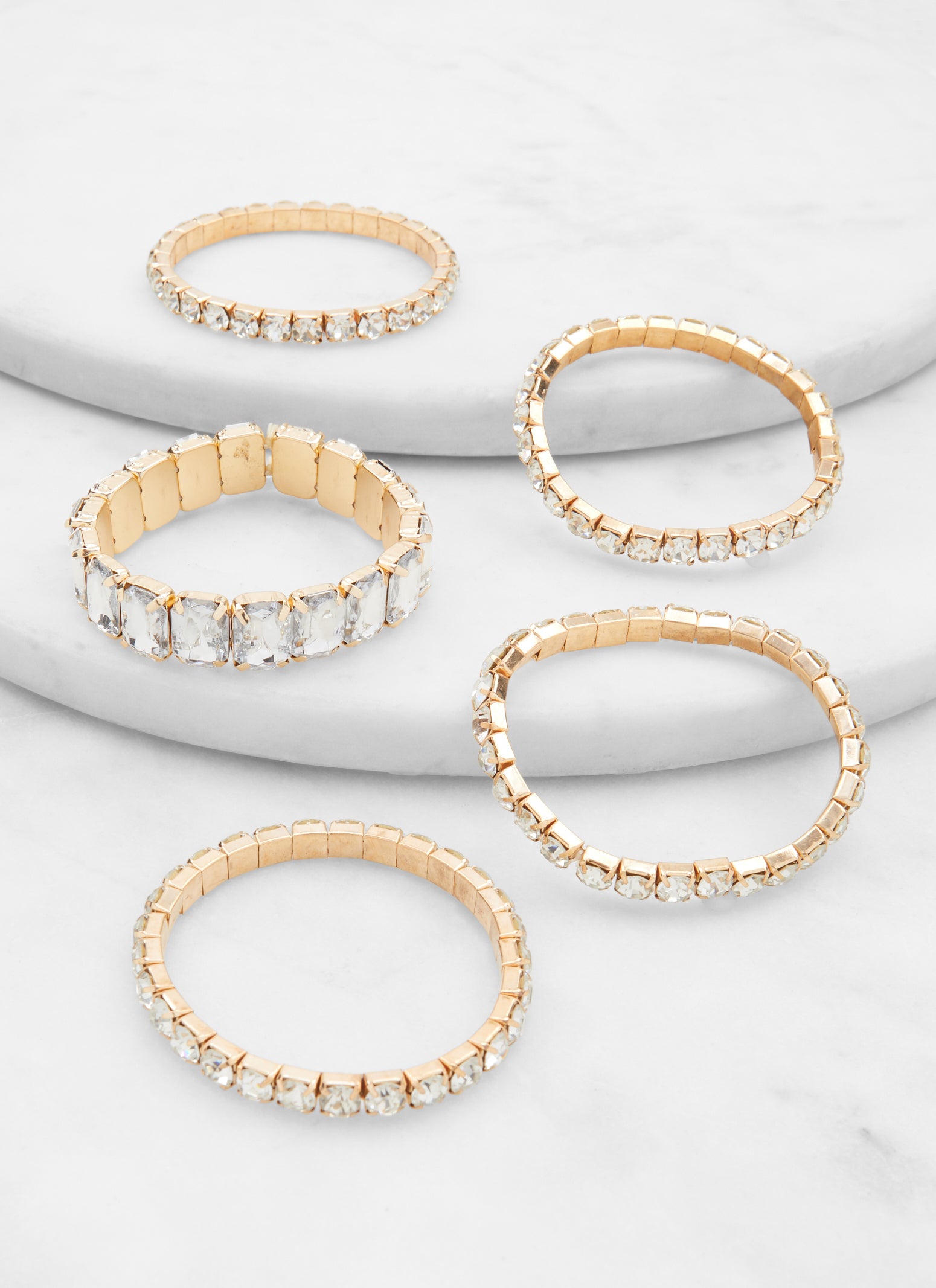 Assorted Rhinestone Stretch Bracelets