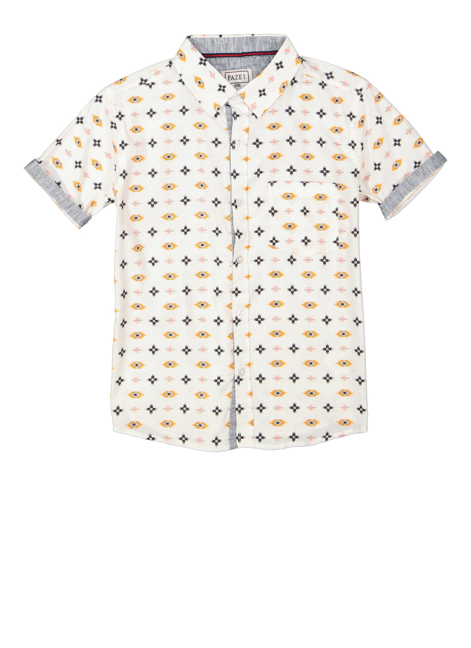Boys Printed Button Down Shirt