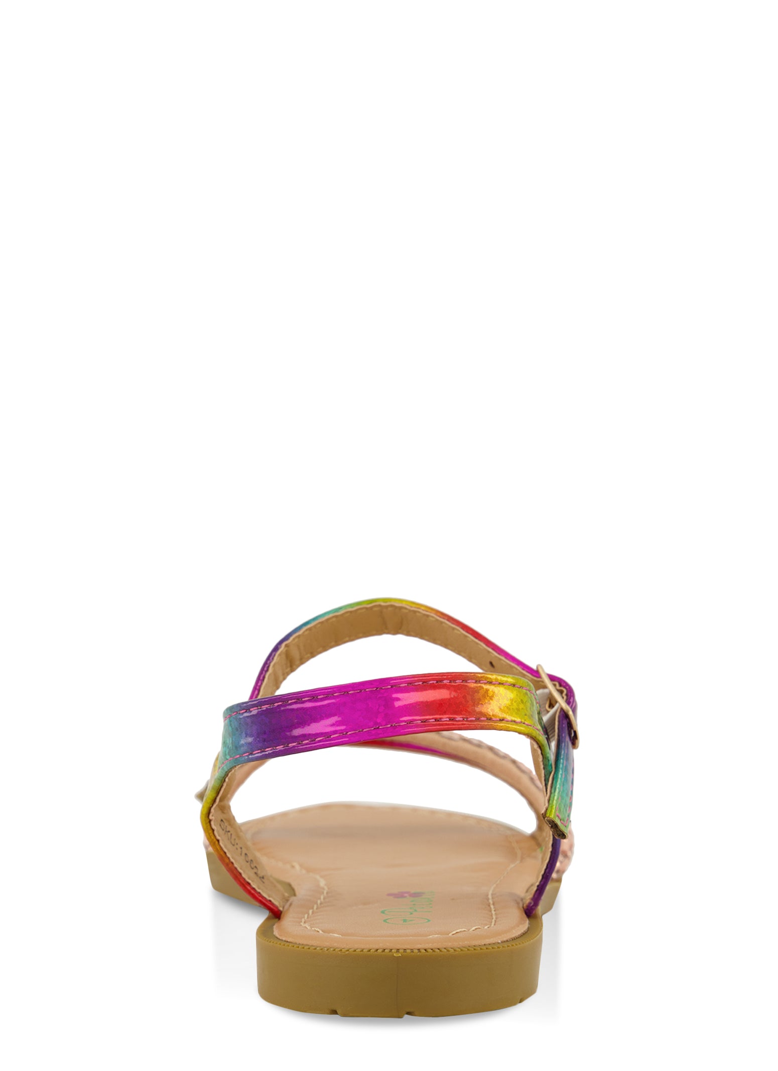 Girls Ankle Strap Rhinestone Flat Sandals