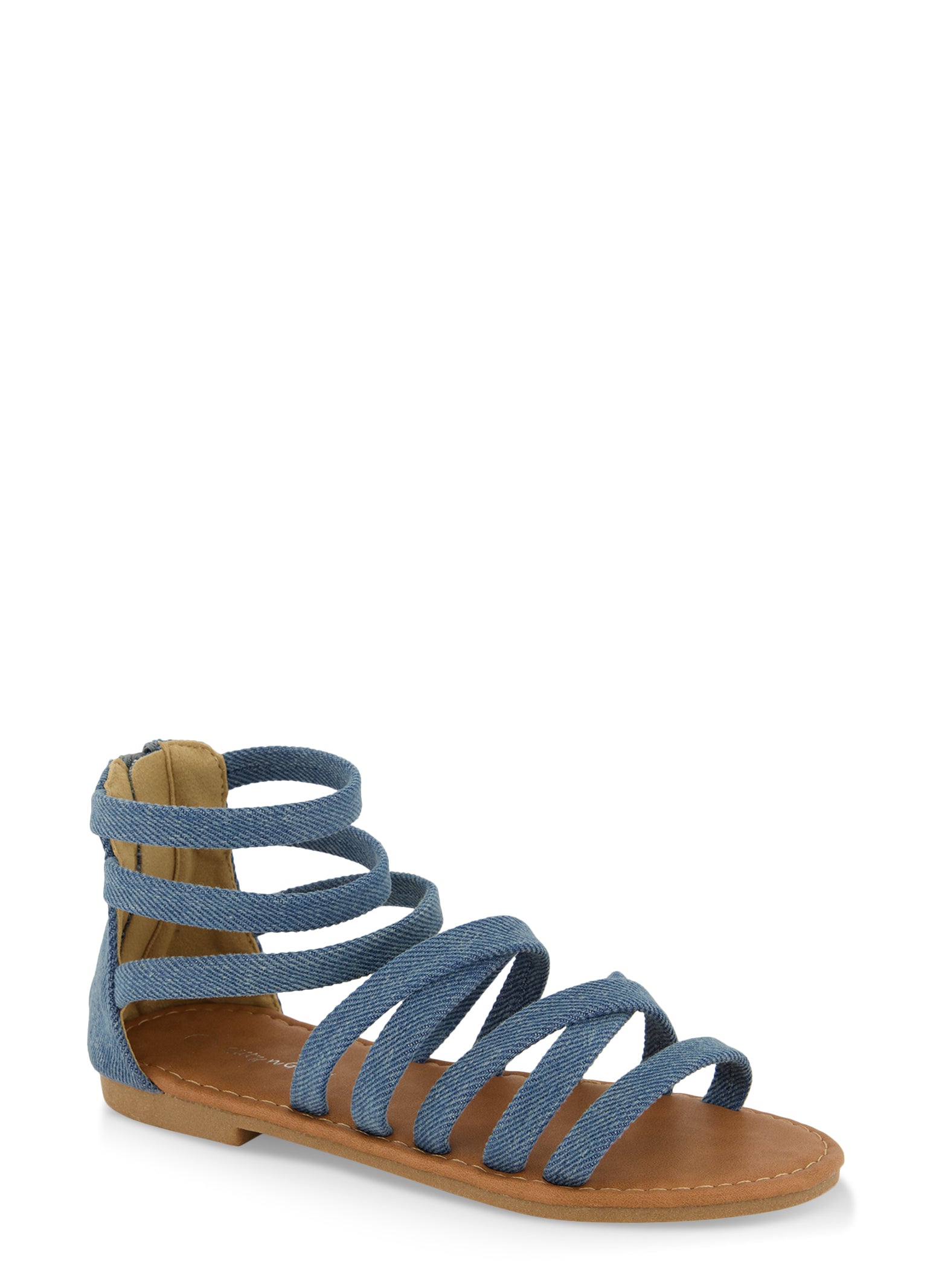 Girls Zip Back Gladiator Sandals