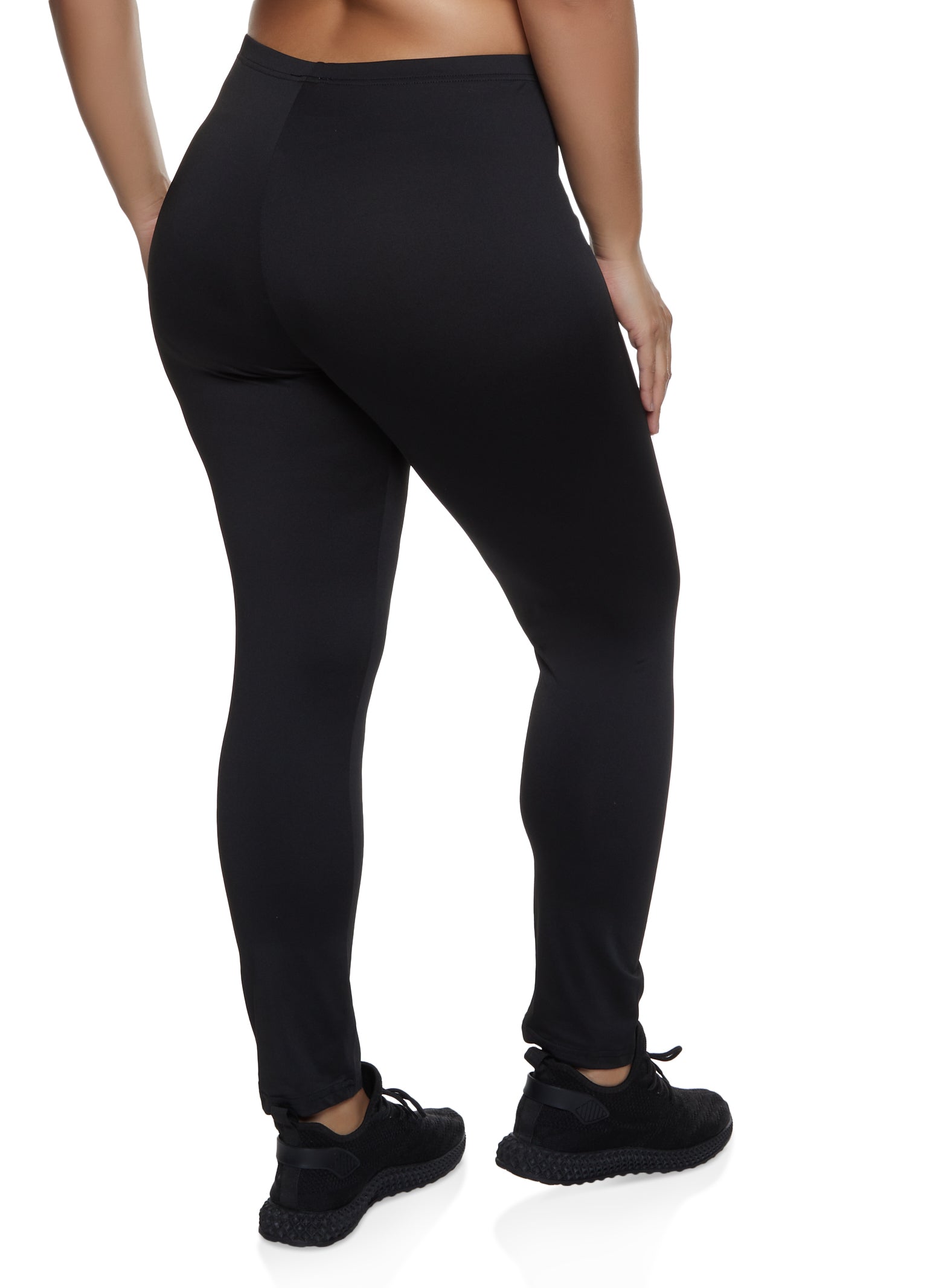 Plus Size Solid Soft Knit Leggings