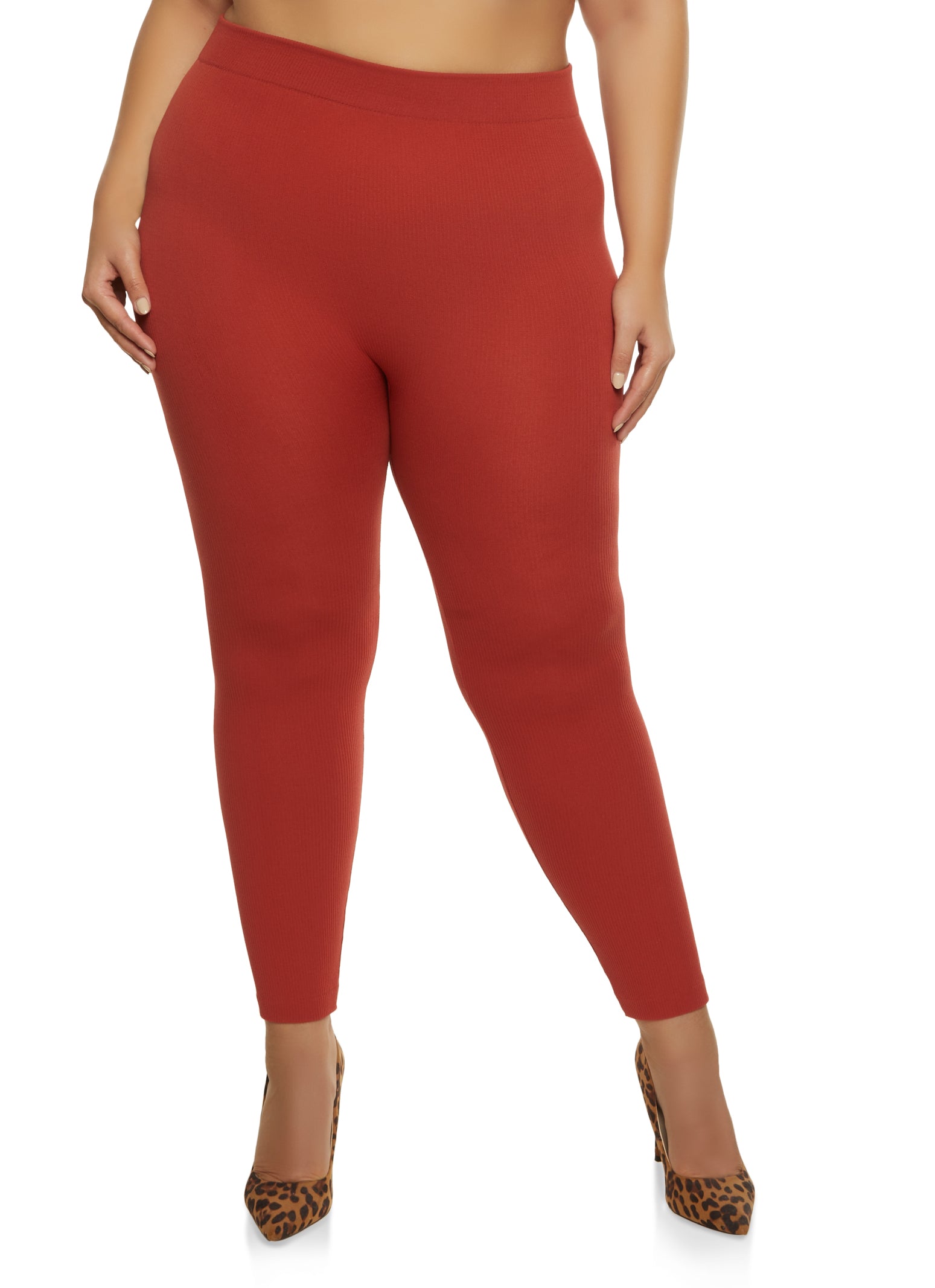 Plus Size Fleece Lined Seamless Leggings