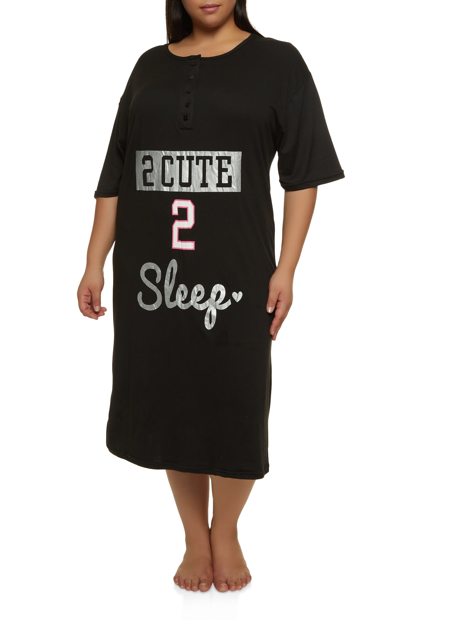 Plus Size 2 Cute 2 Sleep Nightgown