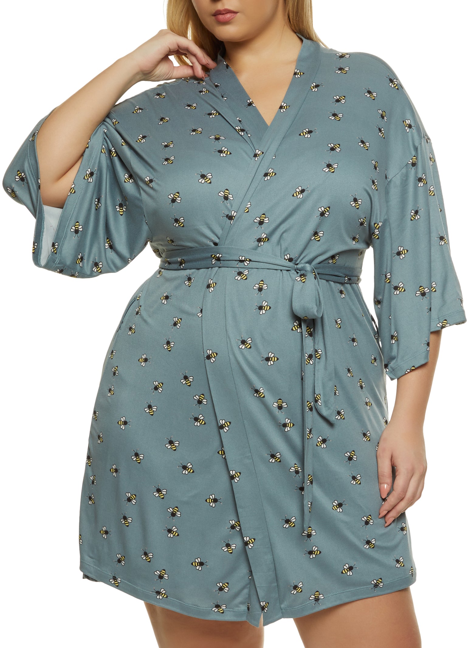 Plus Size Youre Sweet As Honey Nightgown and Robe