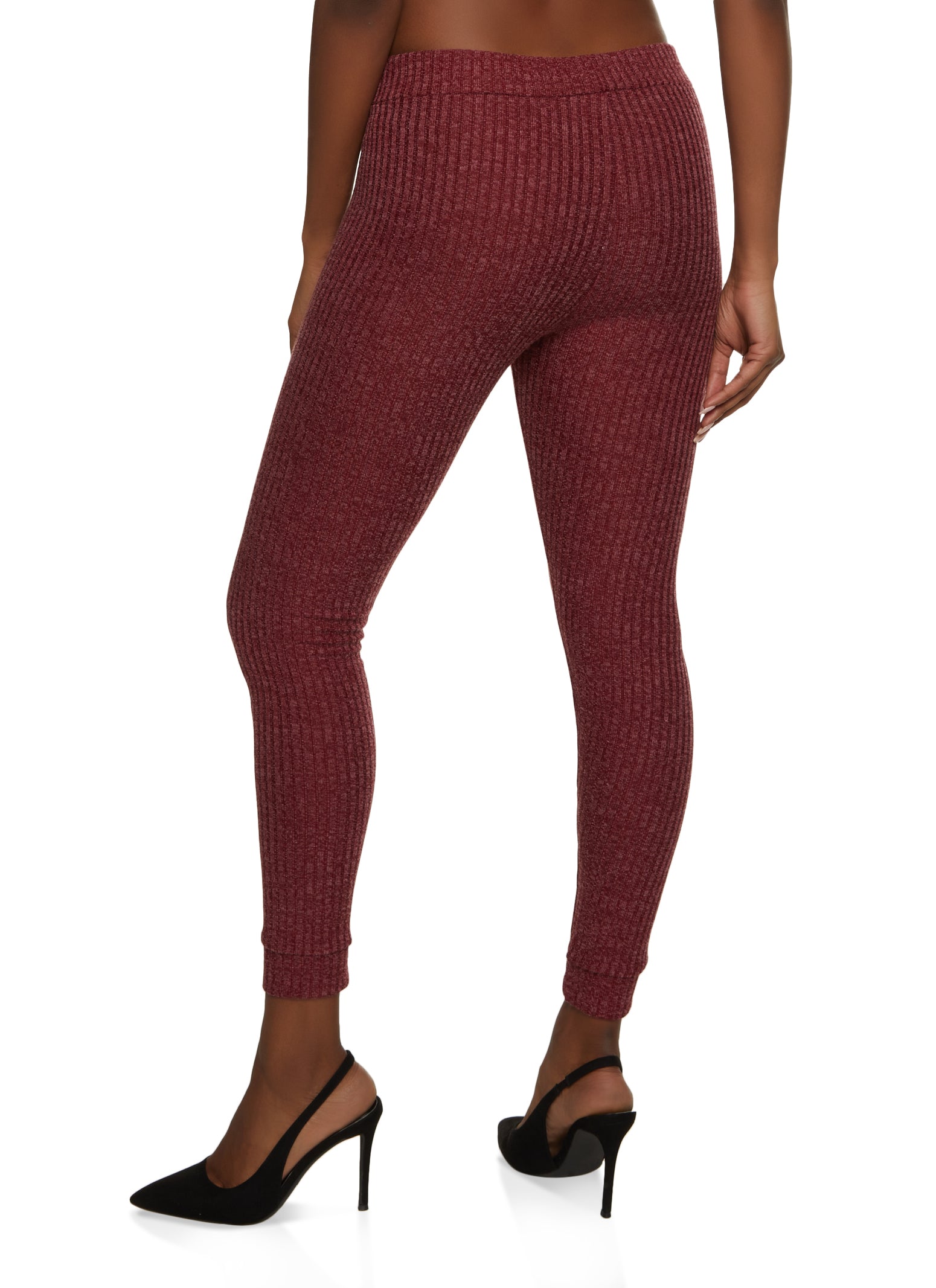 Ribbed Drawstring Leggings