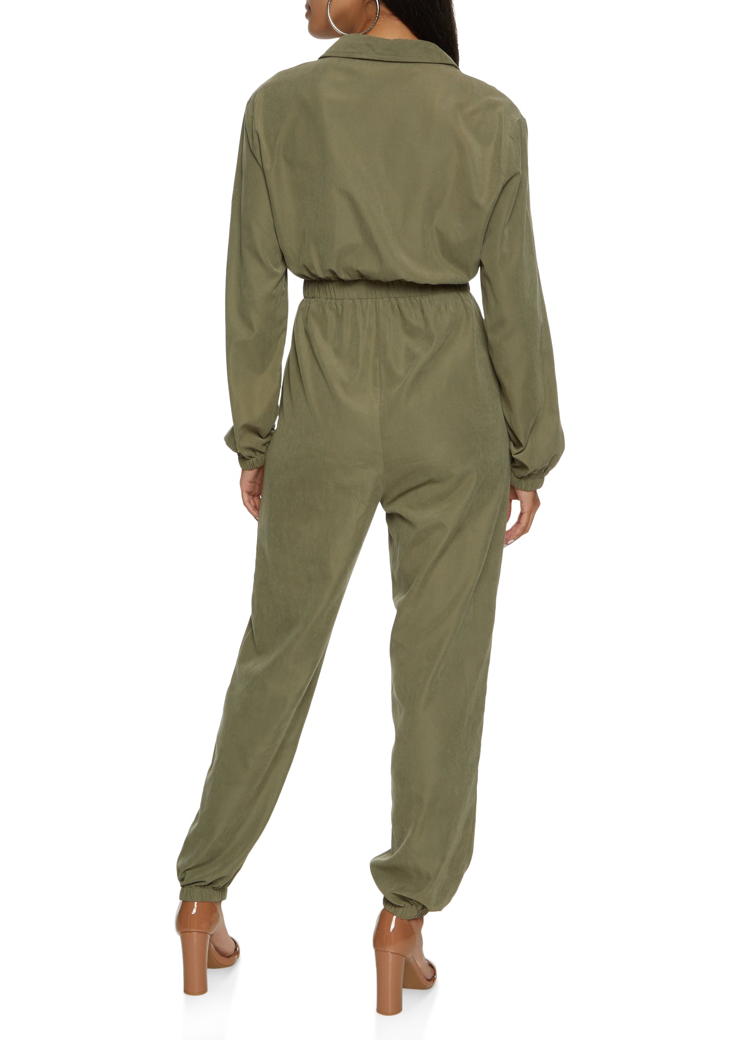 Zip Front Utility Jumpsuit