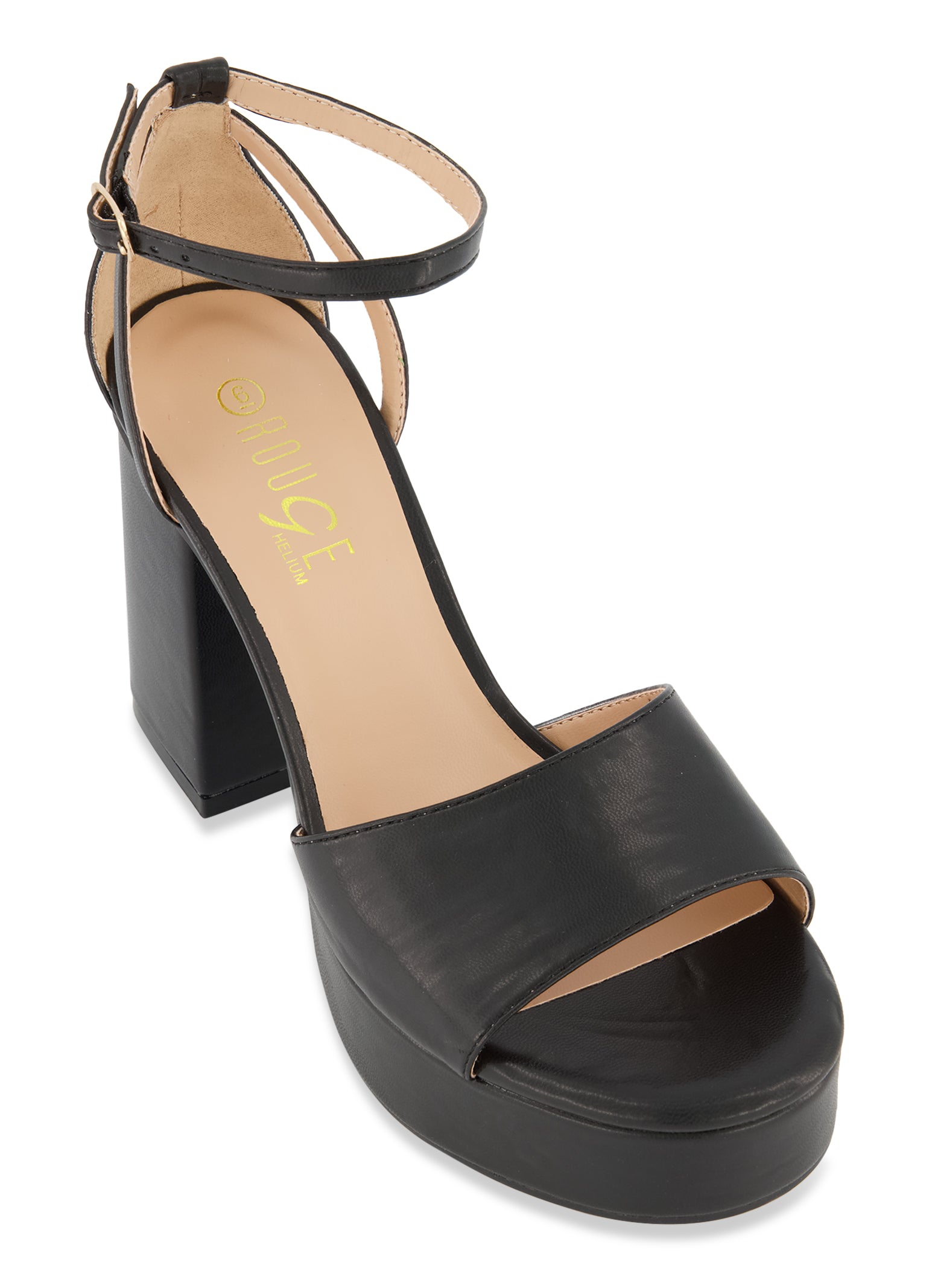 Block Heel Ankle Strap Platform Sandals