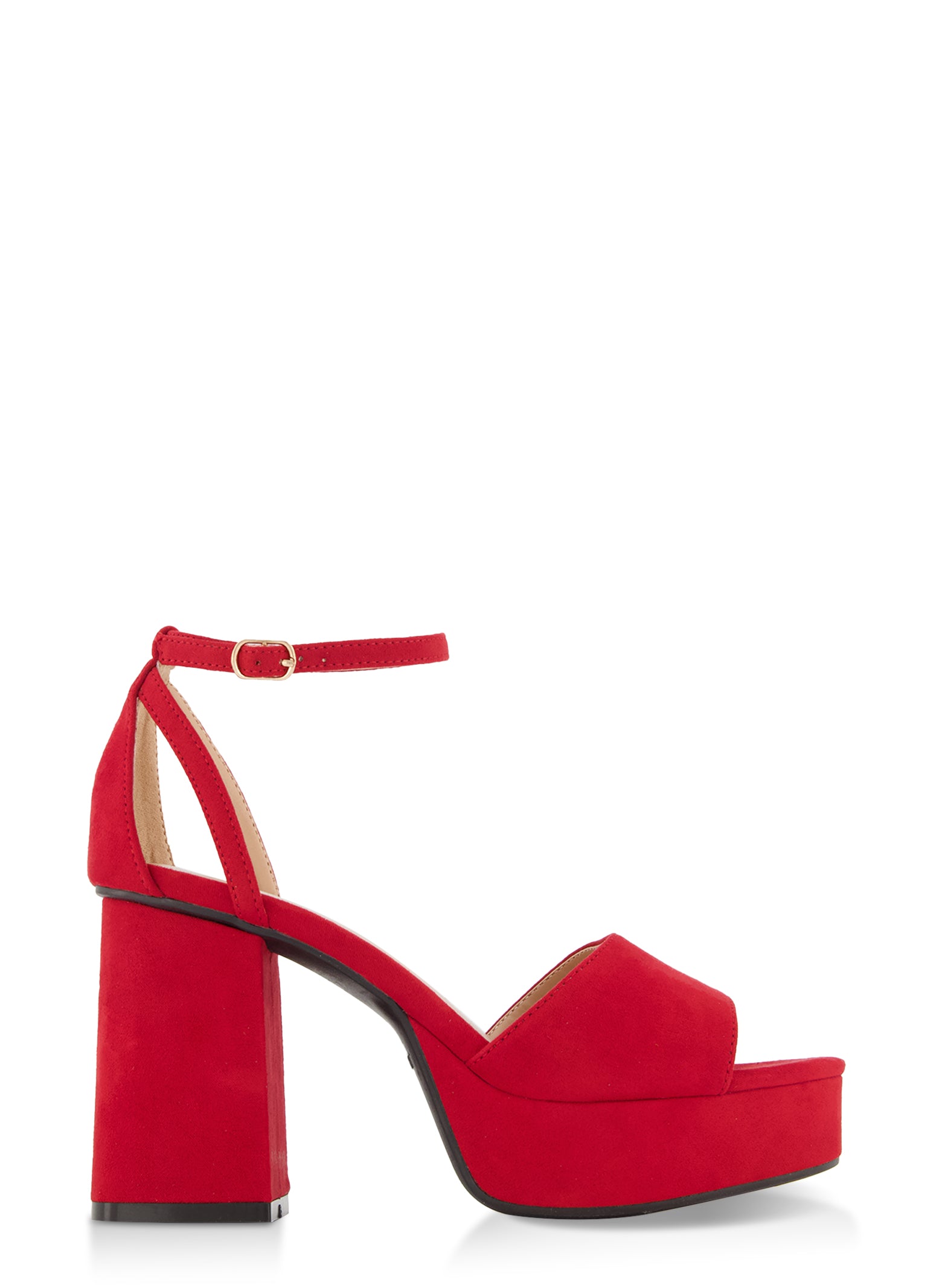 Block Heel Ankle Strap Platform Sandals