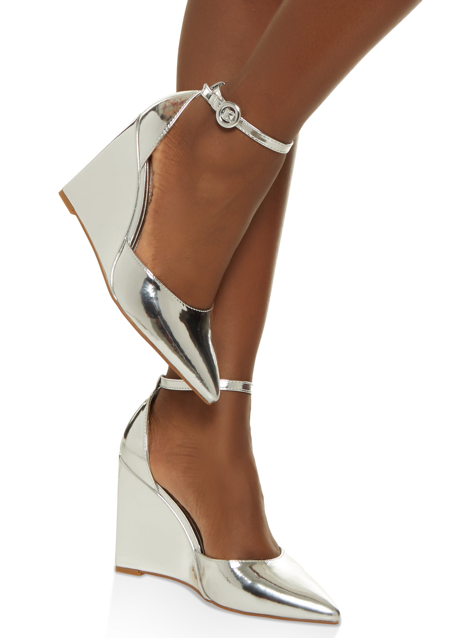 Silver Wedges Closed Toe Closed Toe Low Wedge Silver Shoes Low Wedge Pumps  Closed Toe Dress