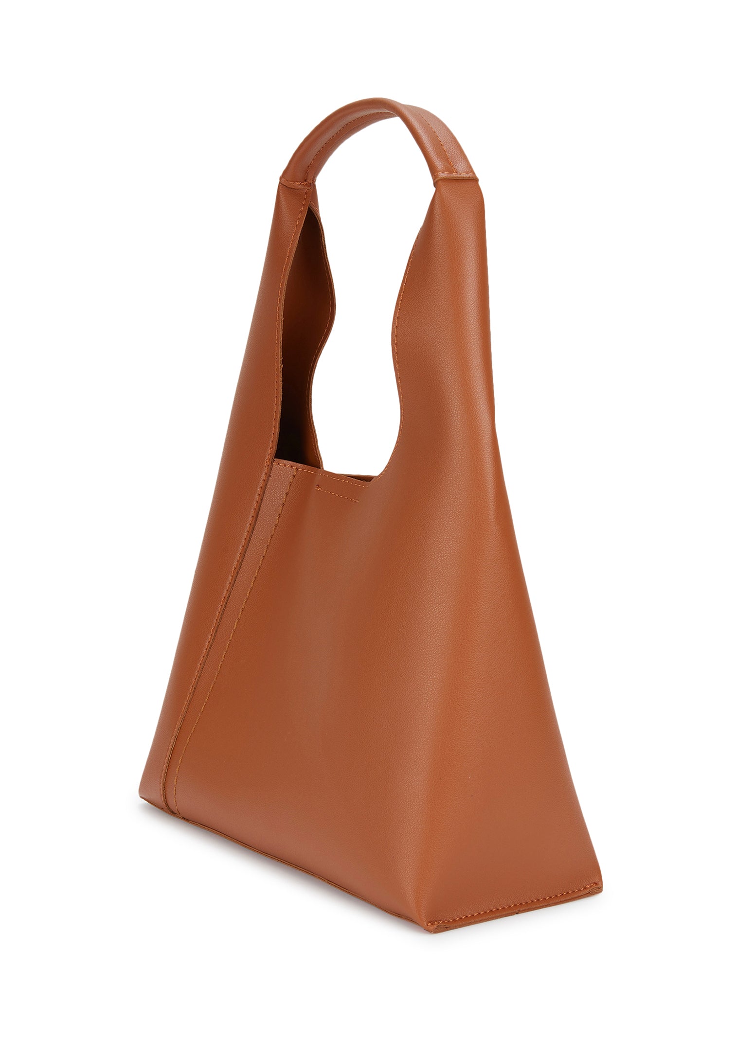 Faux Leather Hobo Bag