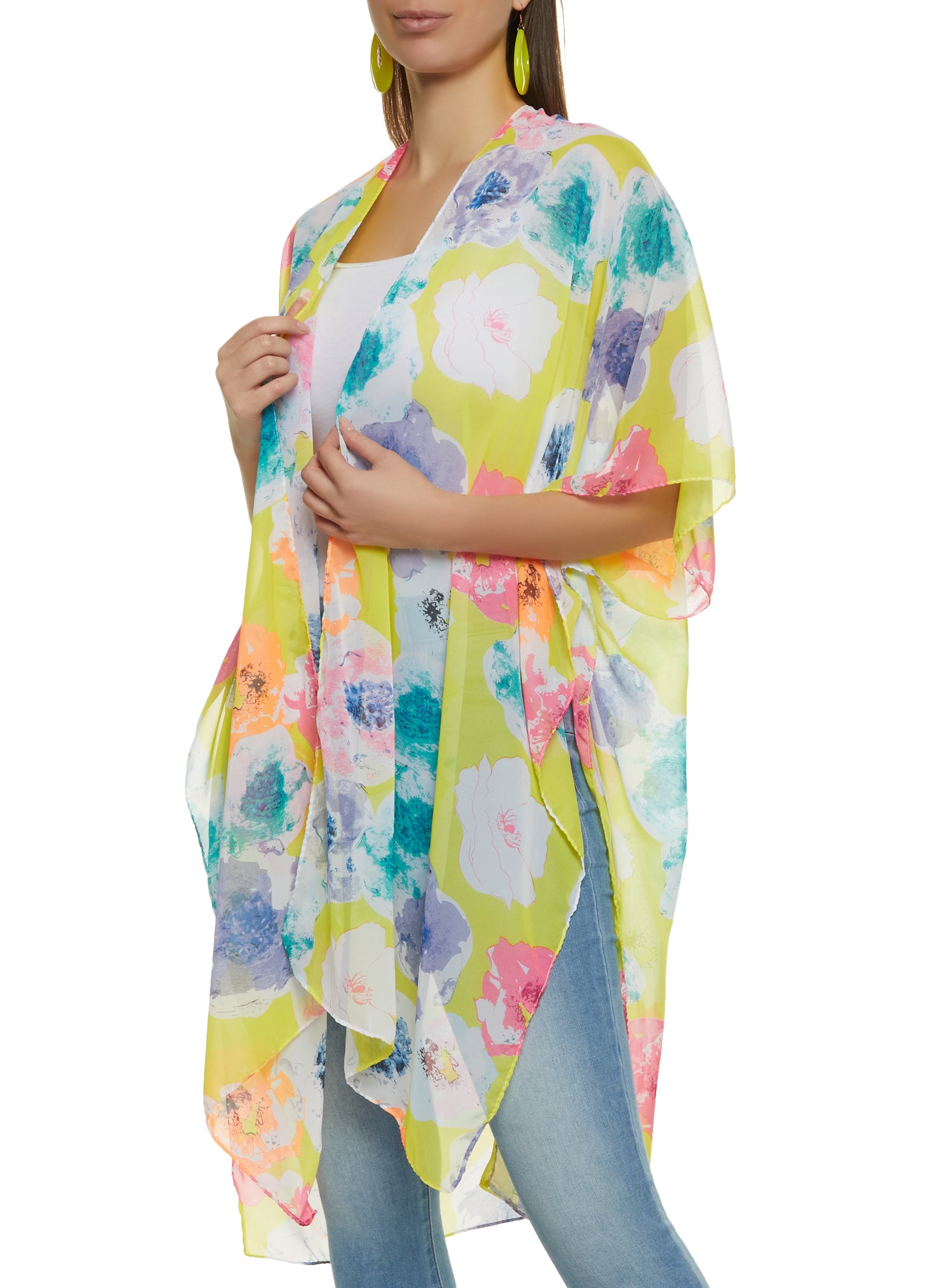 Floral Kimono Cover Up