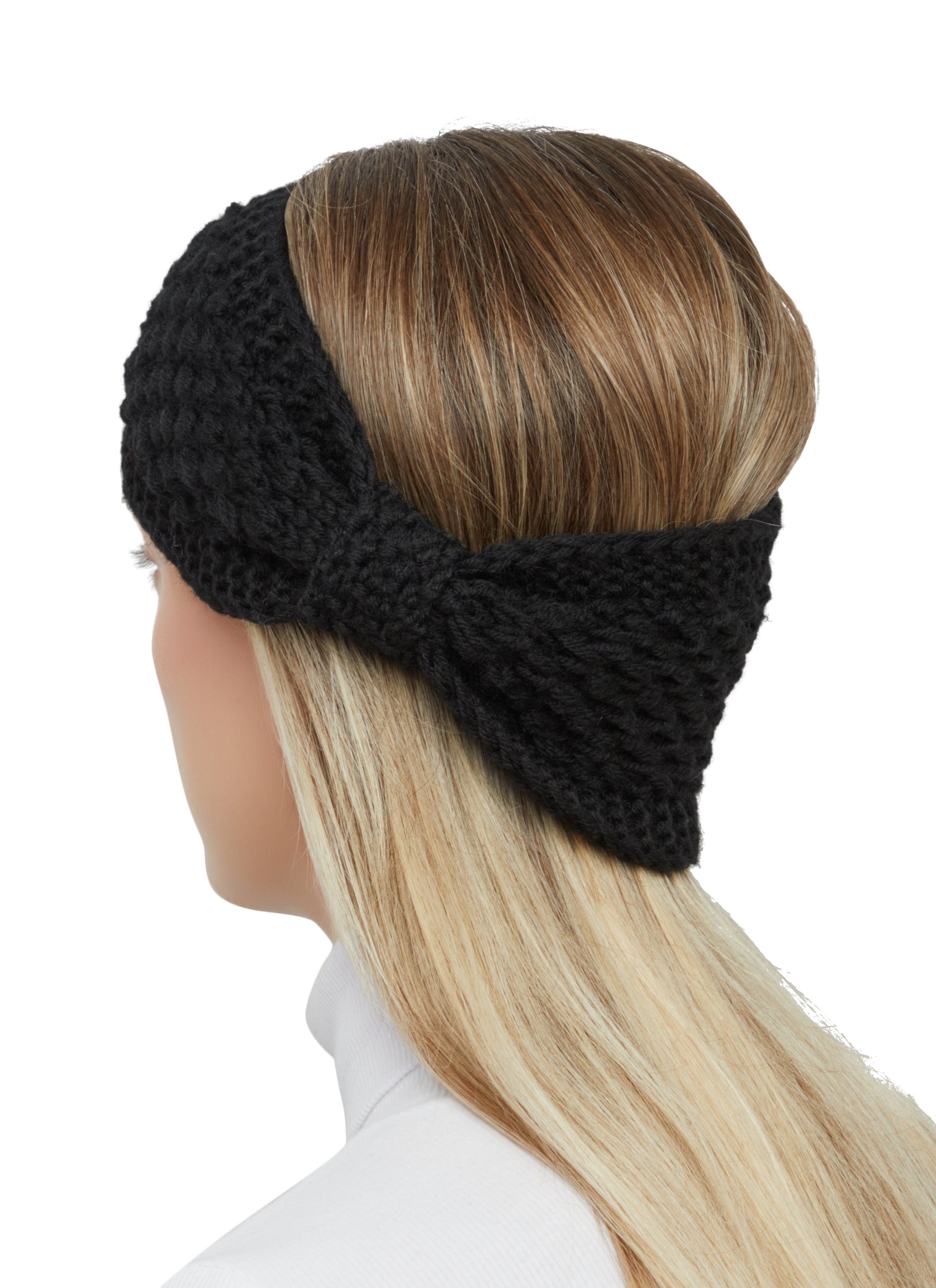 Solid Bow Knitted Head Wrap
