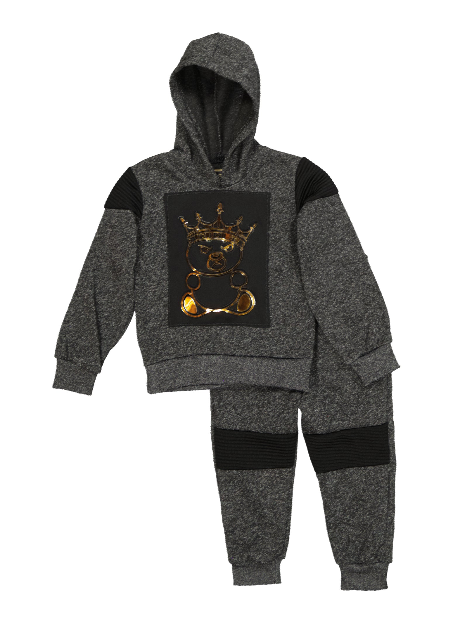 Toddler Boys Bear Foil Graphic Hoodie and Joggers
