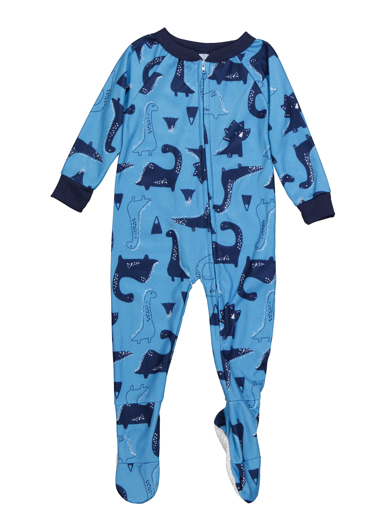 Baby Boys 1224M Graphic Print Zip Footed Pajamas