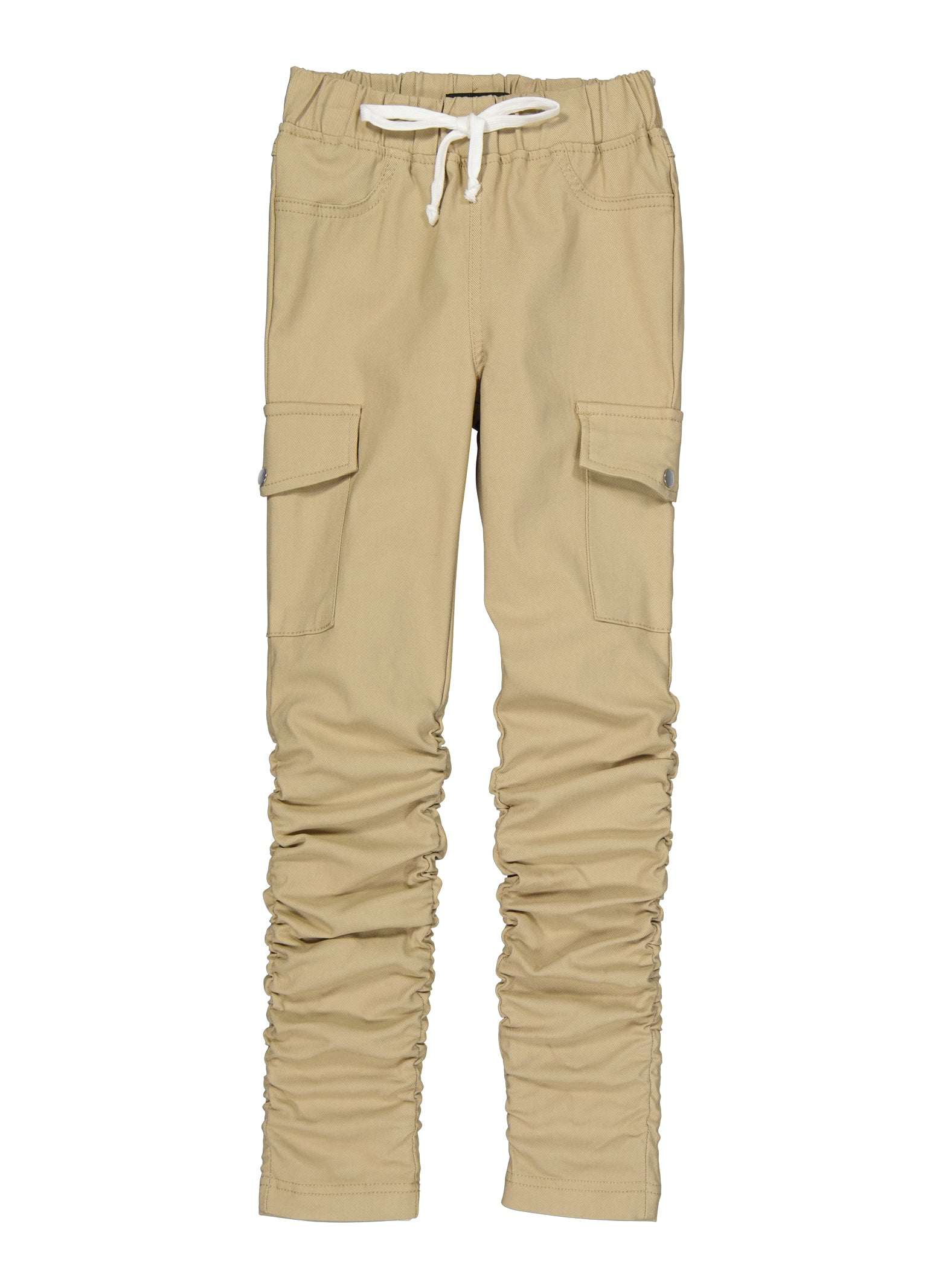 Girls Cargo Pocket Stacked Pants
