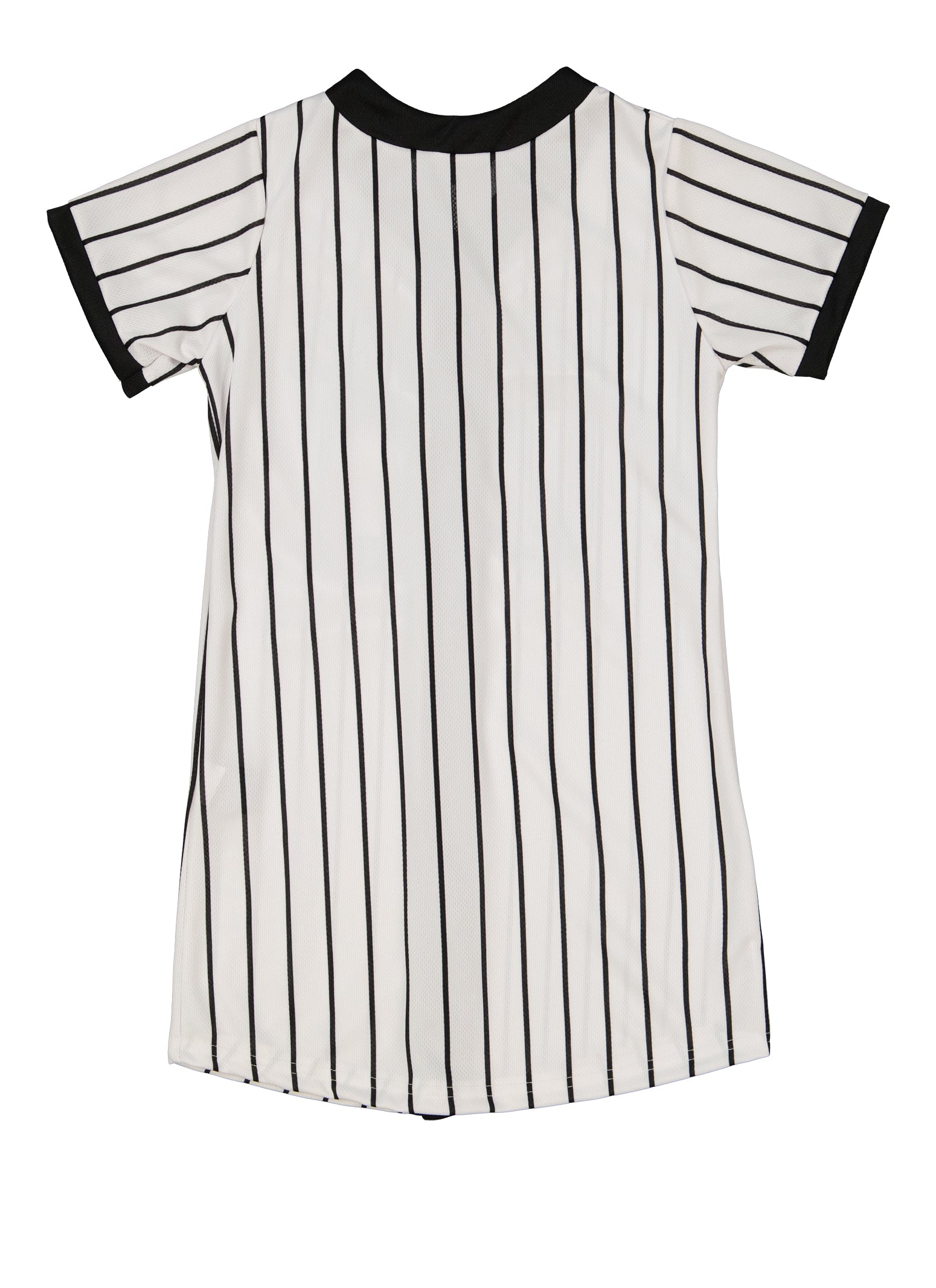 Girls Good Vibes Baseball Jersey Dress, Wht-Blk, Size 10-12 | Rainbow Shops