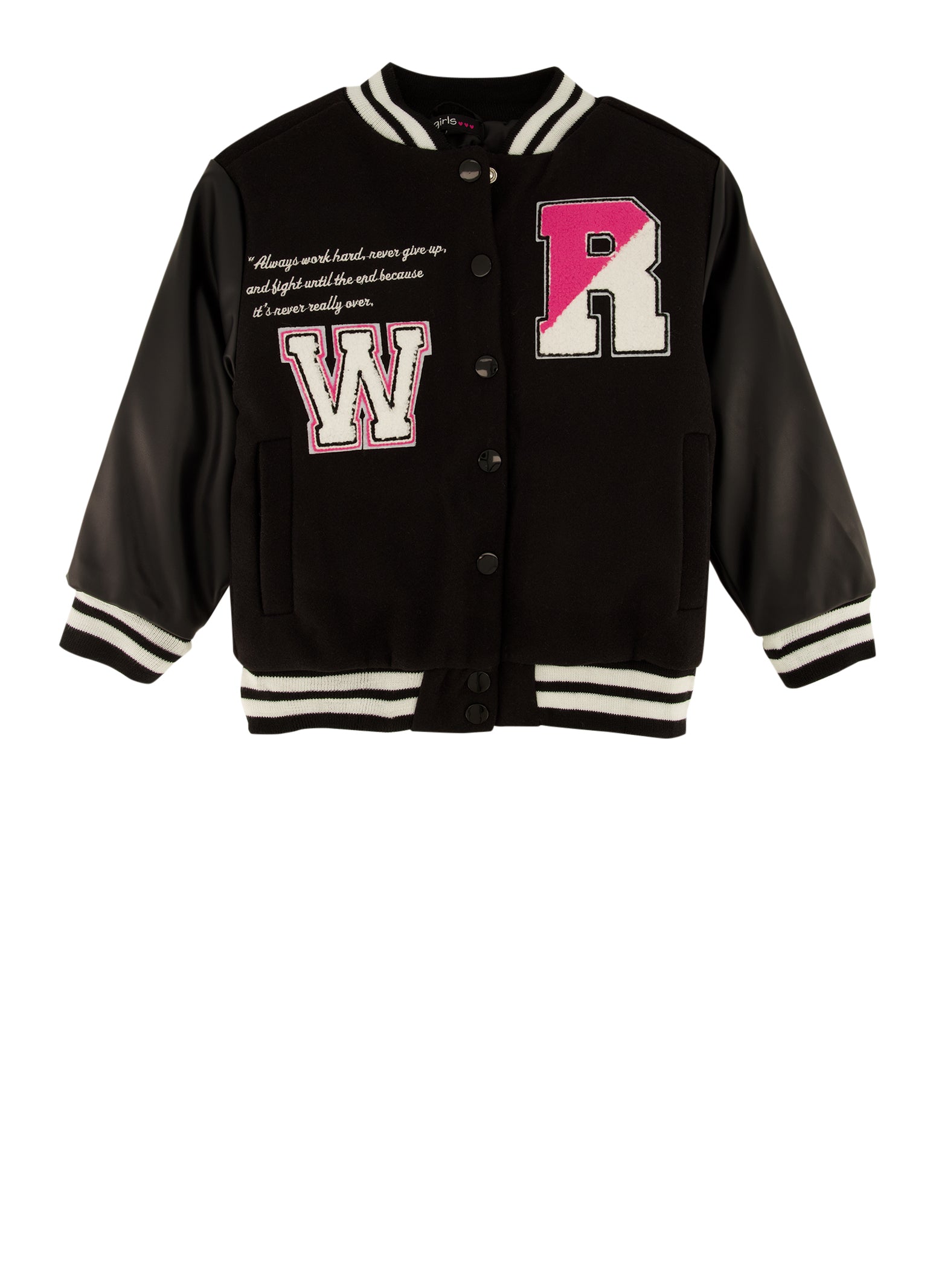 Monogrammed Fleece Jacket for Girls {Black}