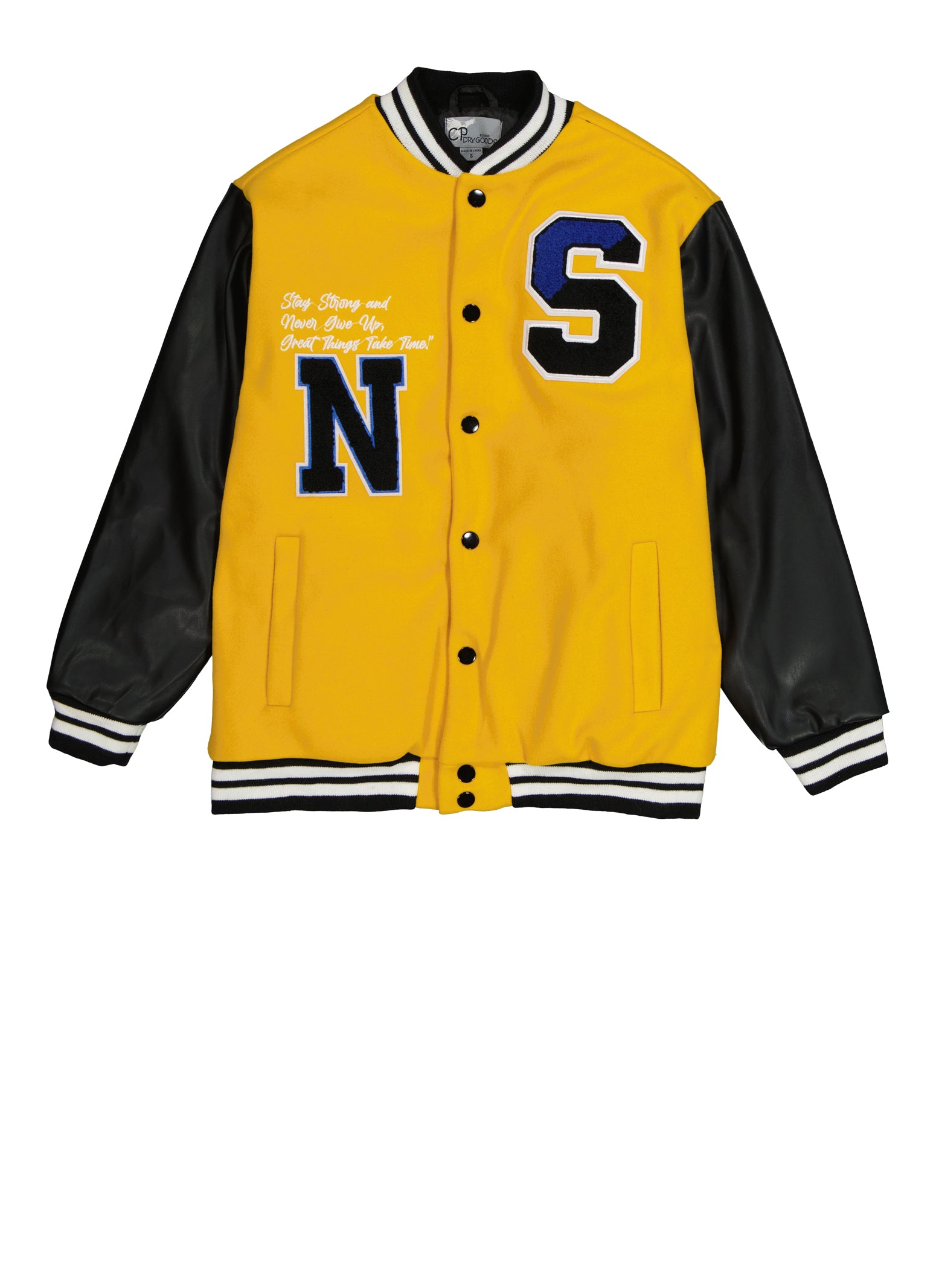 Boys Chenille Patch Varsity Jacket