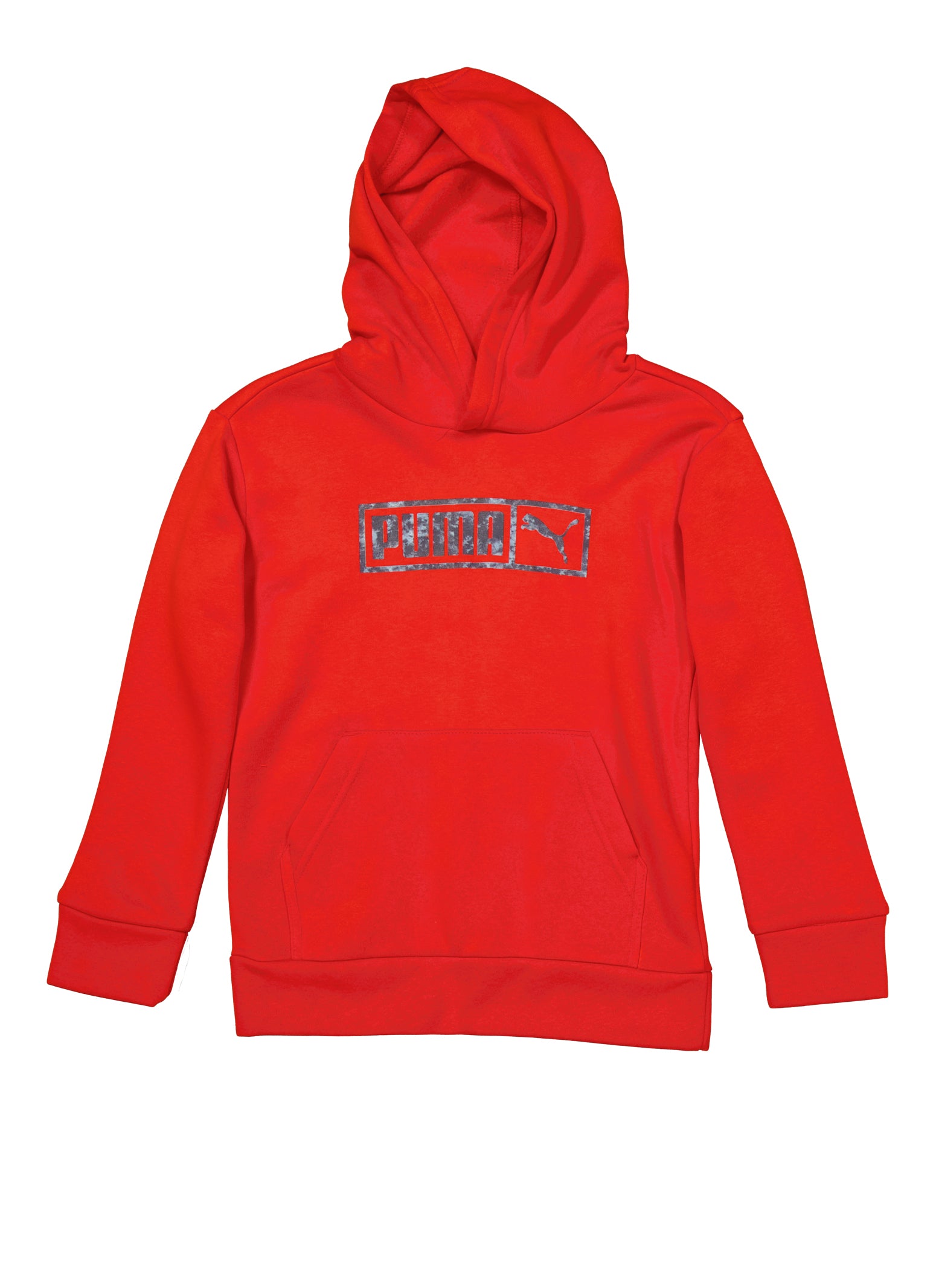 Boys Puma Tie Dye Graphic Pullover Hoodie - Red