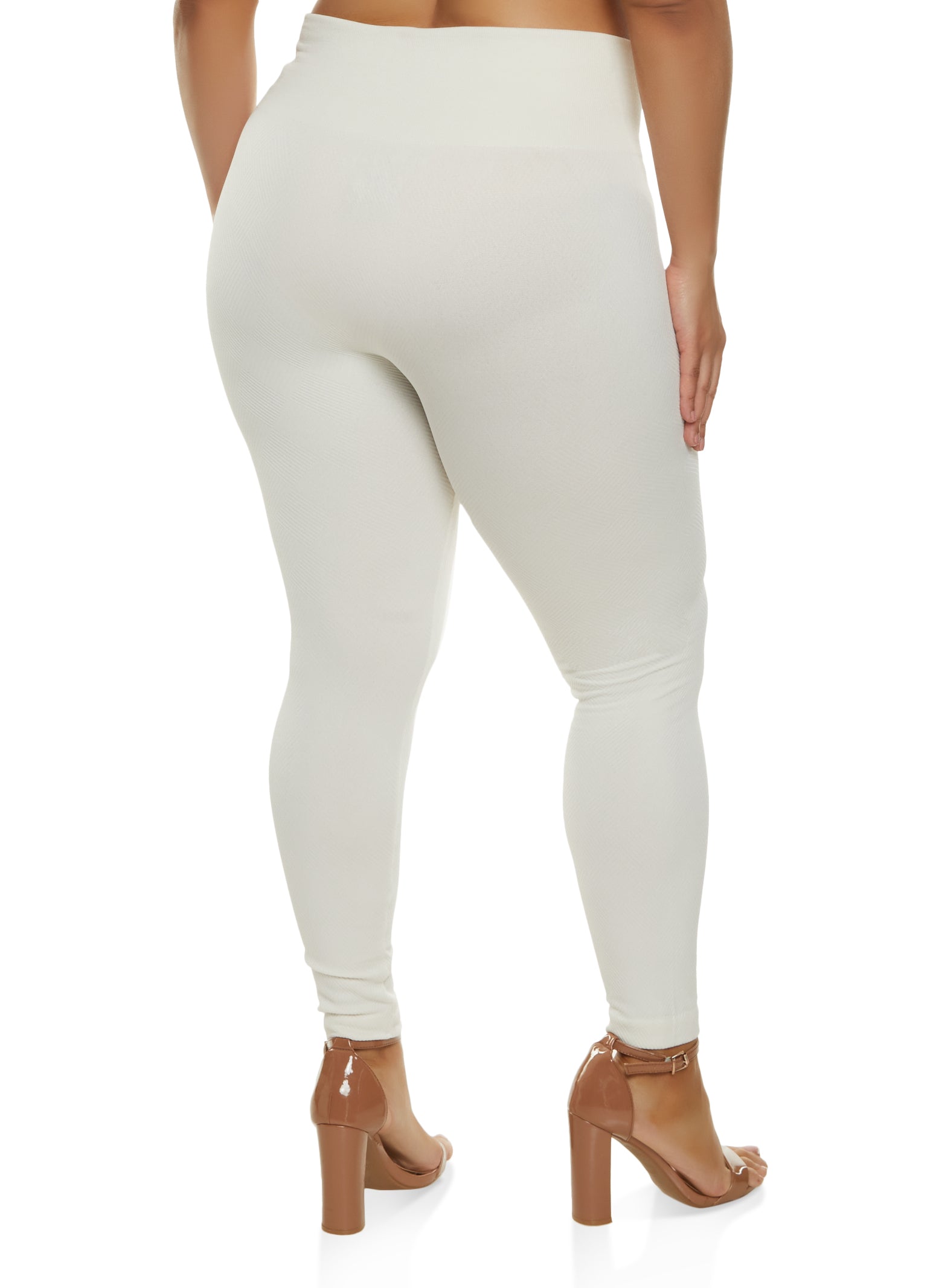 Plus Size Seamless Fleece Lined Leggings