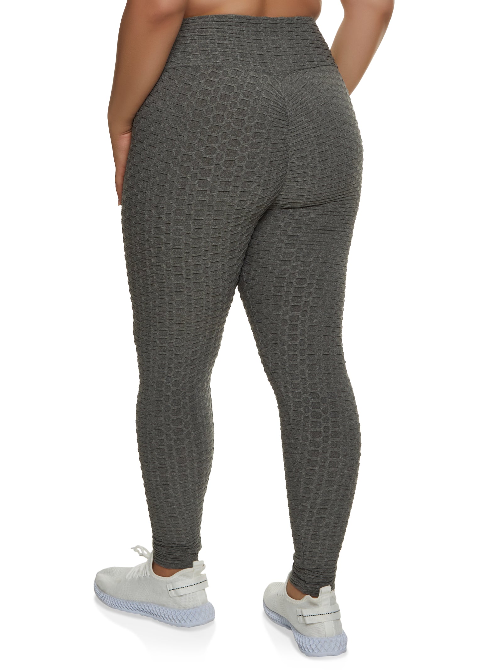 Plus Size Solid High Waisted Leggings