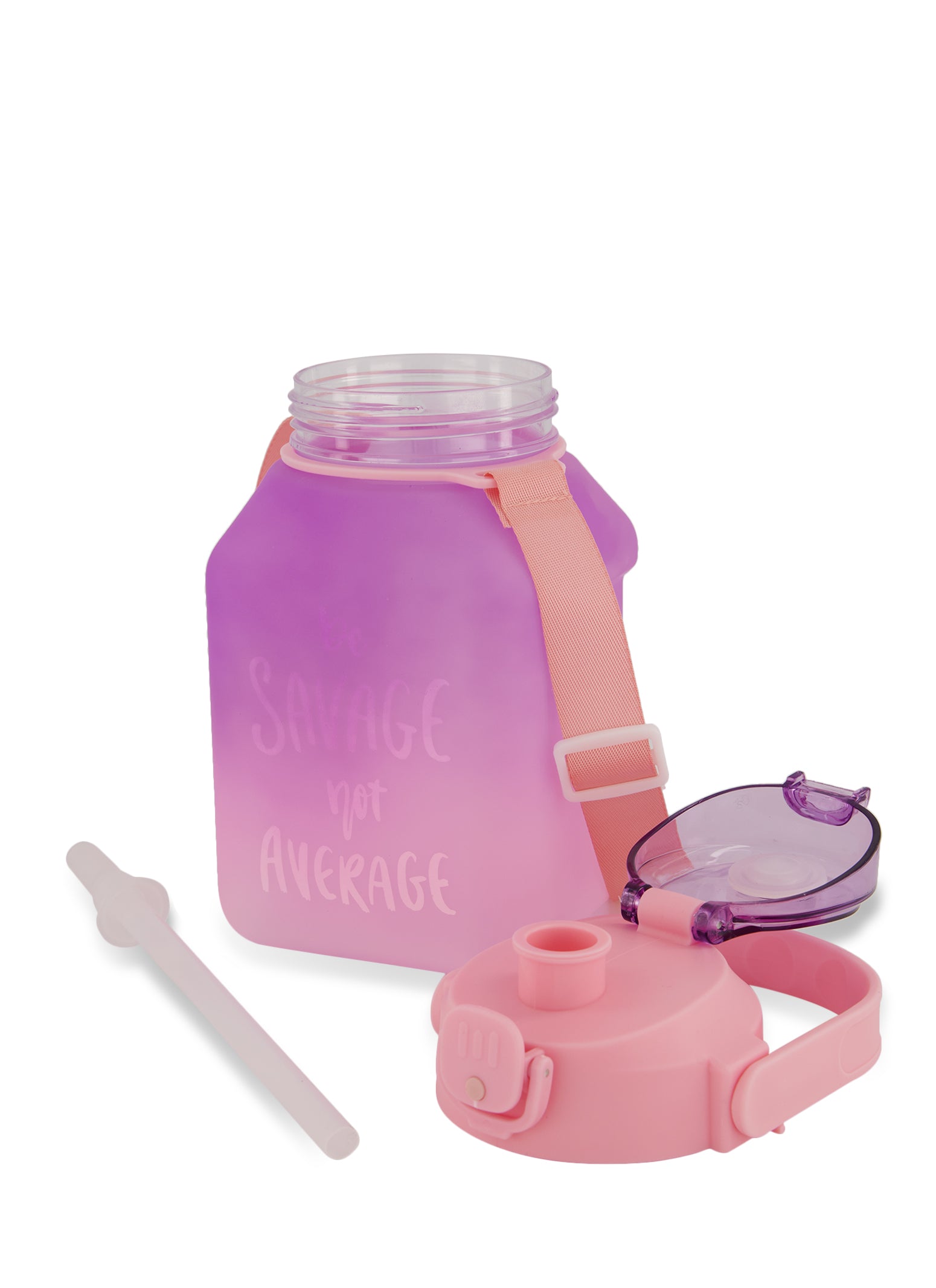 Graphic Square Flip Top Water Bottle