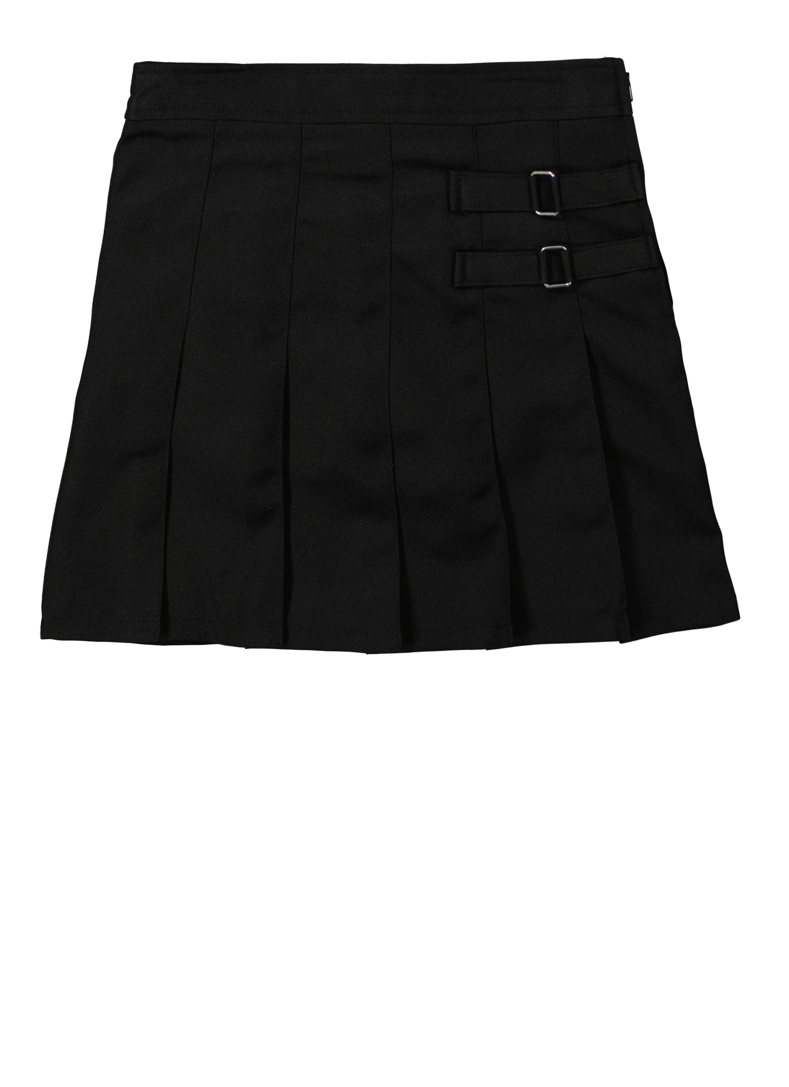 French Toast Girls 714 Solid Double Tab Pleated Skort