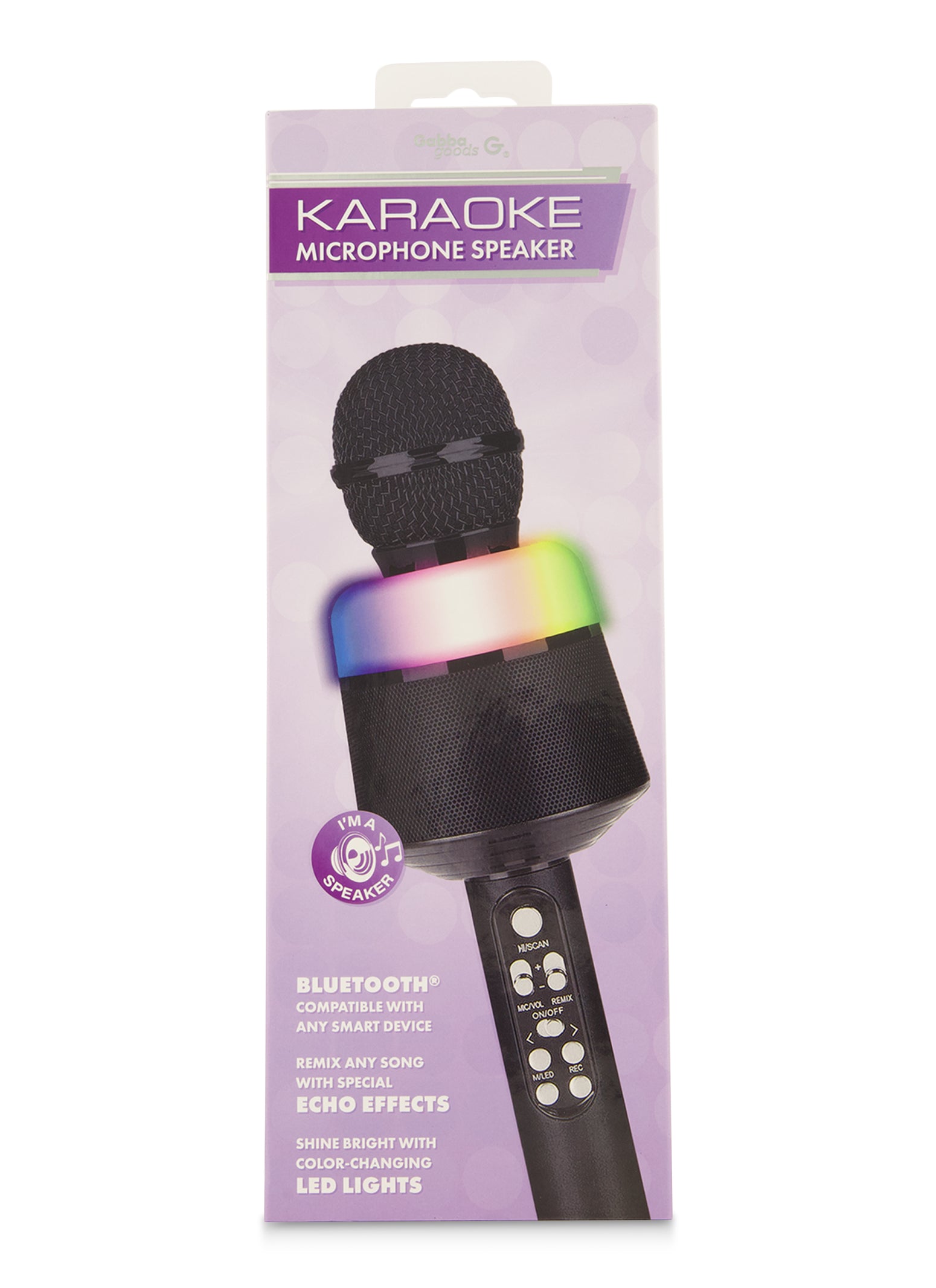 LED Light Up Karaoke Microphone with FM Radio Wireless Speaker
