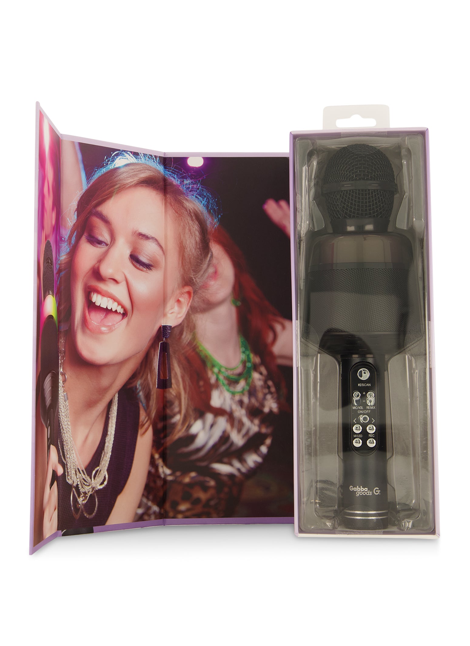 LED Light Up Karaoke Microphone with FM Radio Wireless Speaker