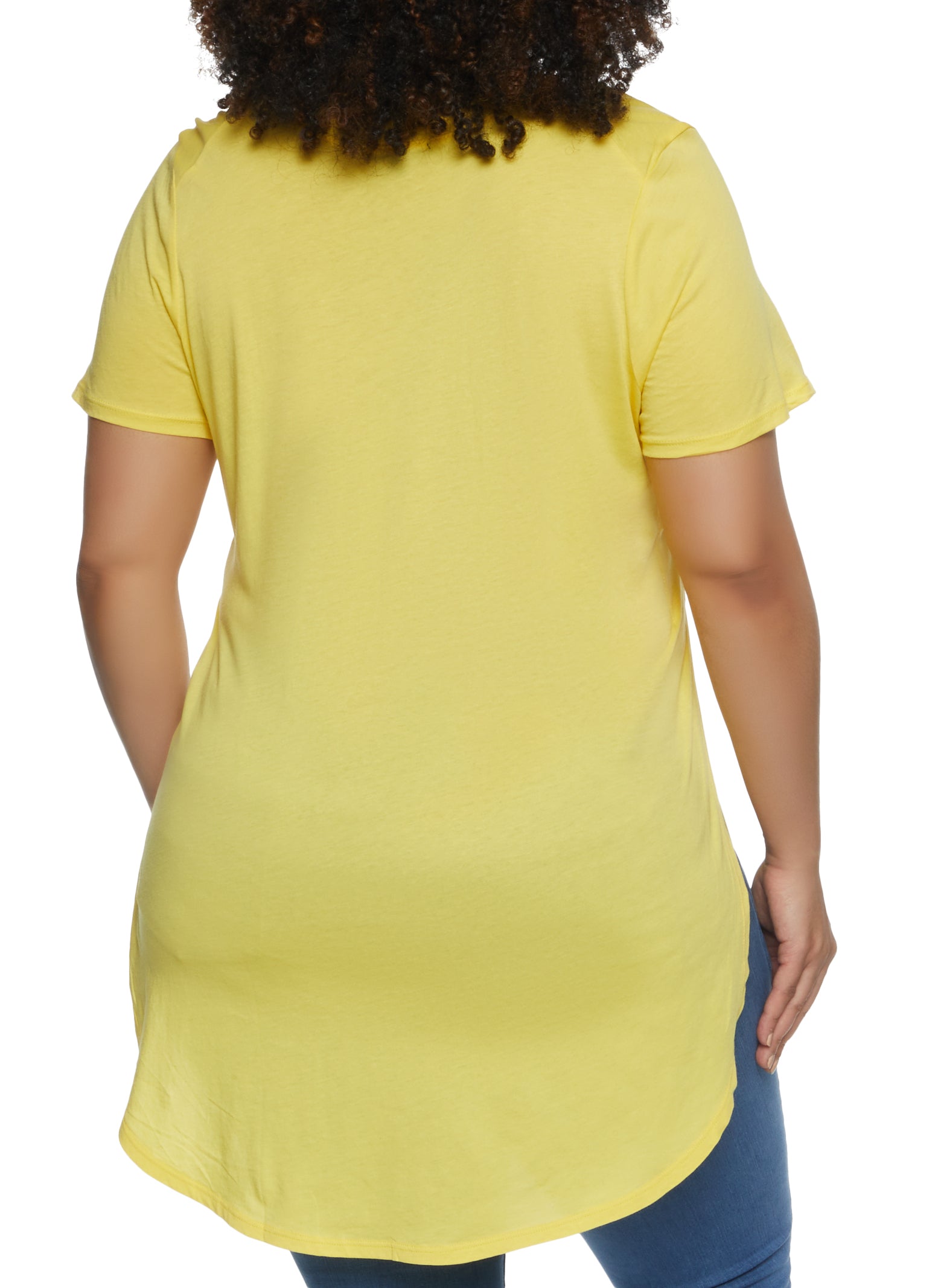 Plus Size Oversized High Low Tee