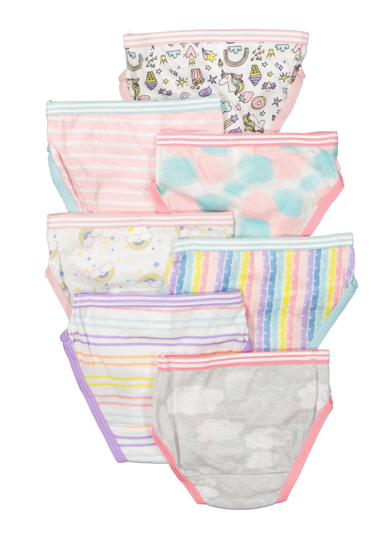 Toddler Girls Seven Pack Days of The Week Printed Panties