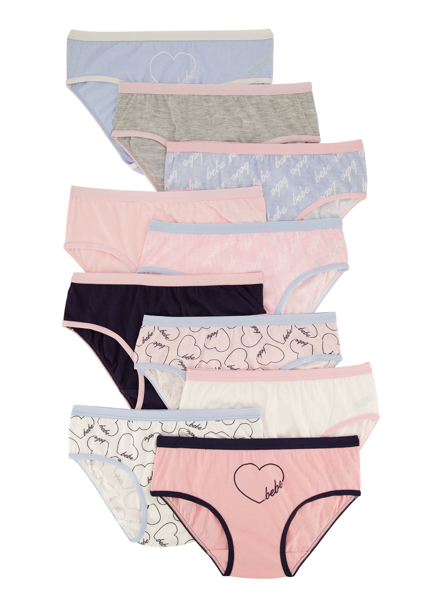 Girls Bebe 10 Pack Panties