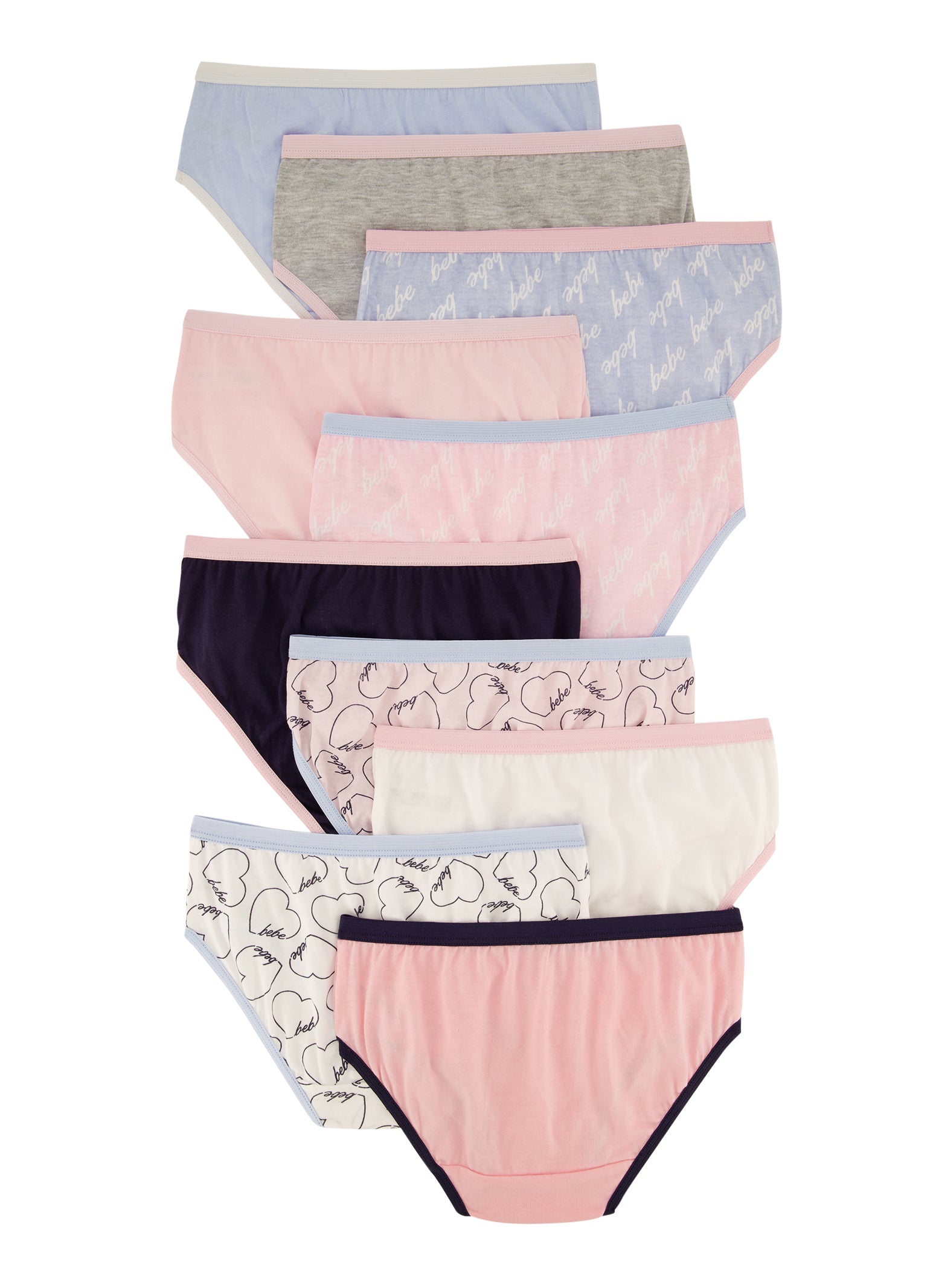 Girls Bebe 10 Pack Panties