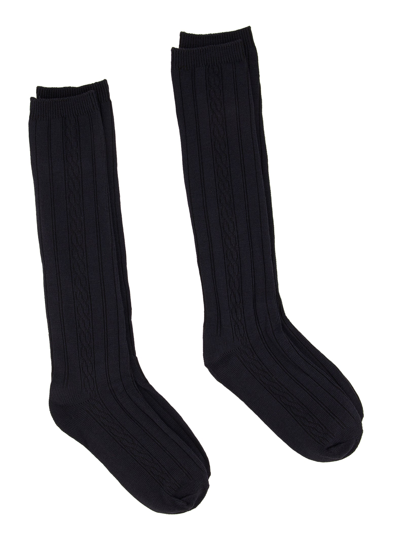 Girls 104 2 Pack Cable Knit Knee High Socks