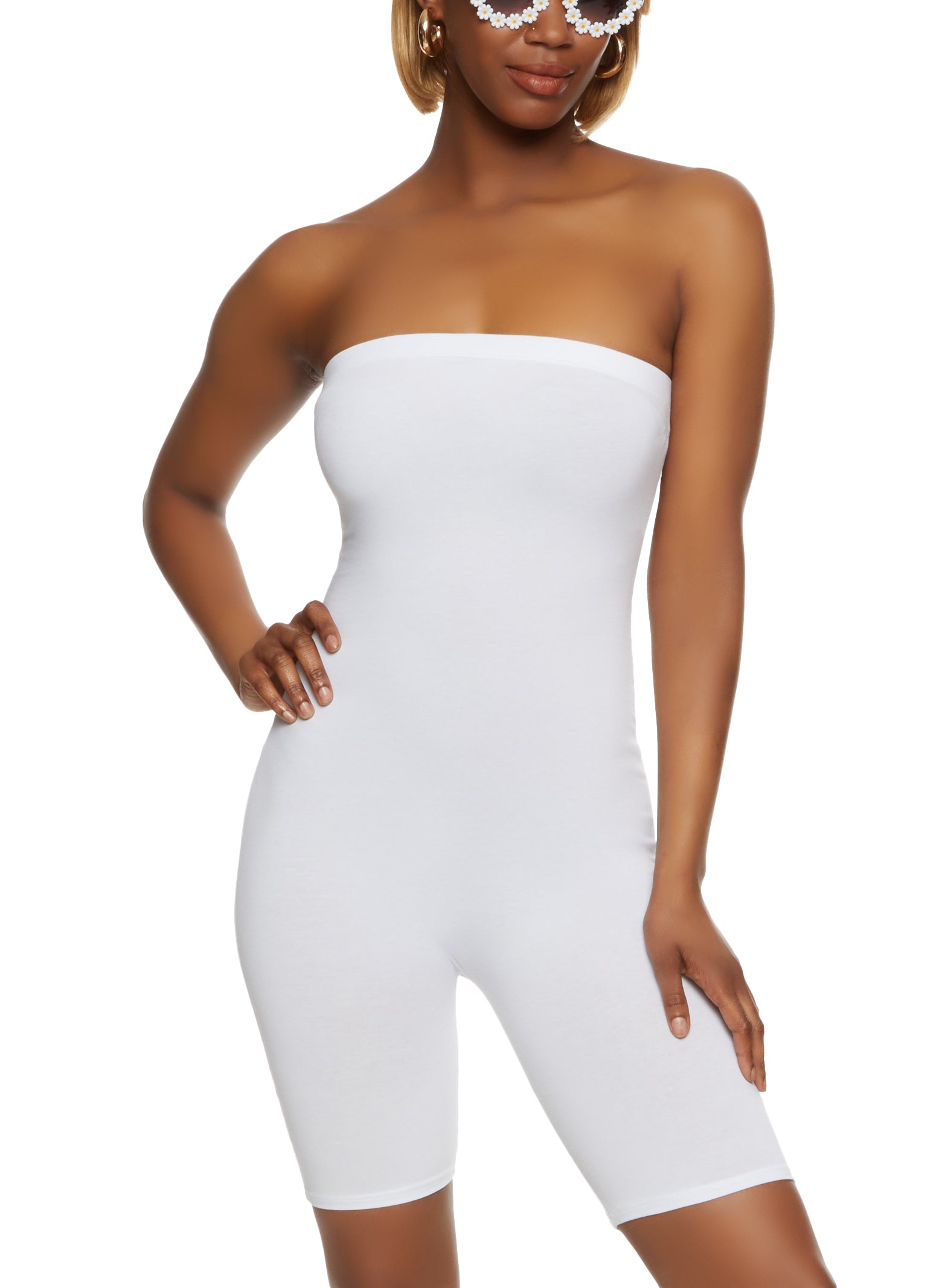 Tube biker short romper top